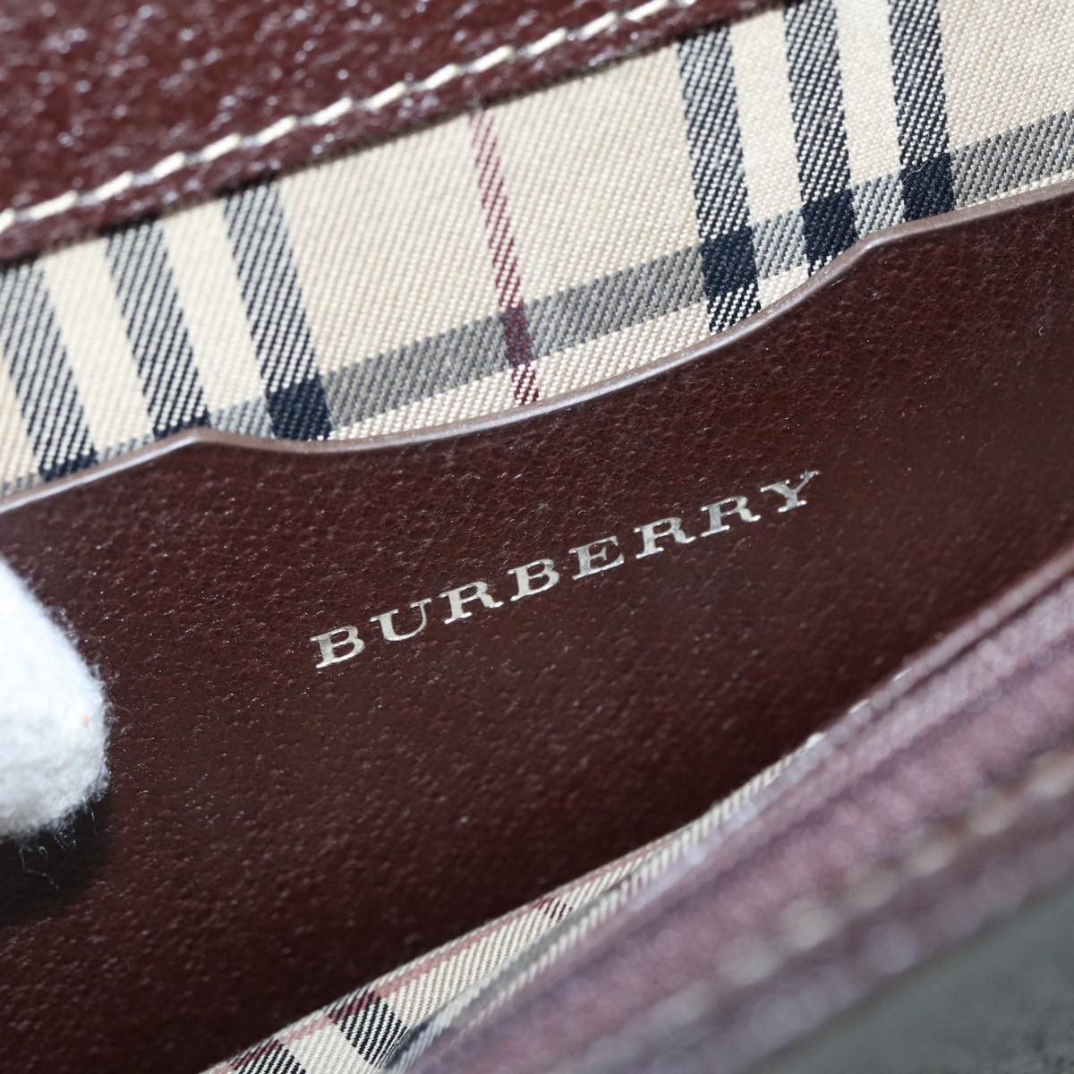 Burberry Brown Leather Clutch Bag (Pre-Owned) Size ONE SIZE - 6 Thumbnail