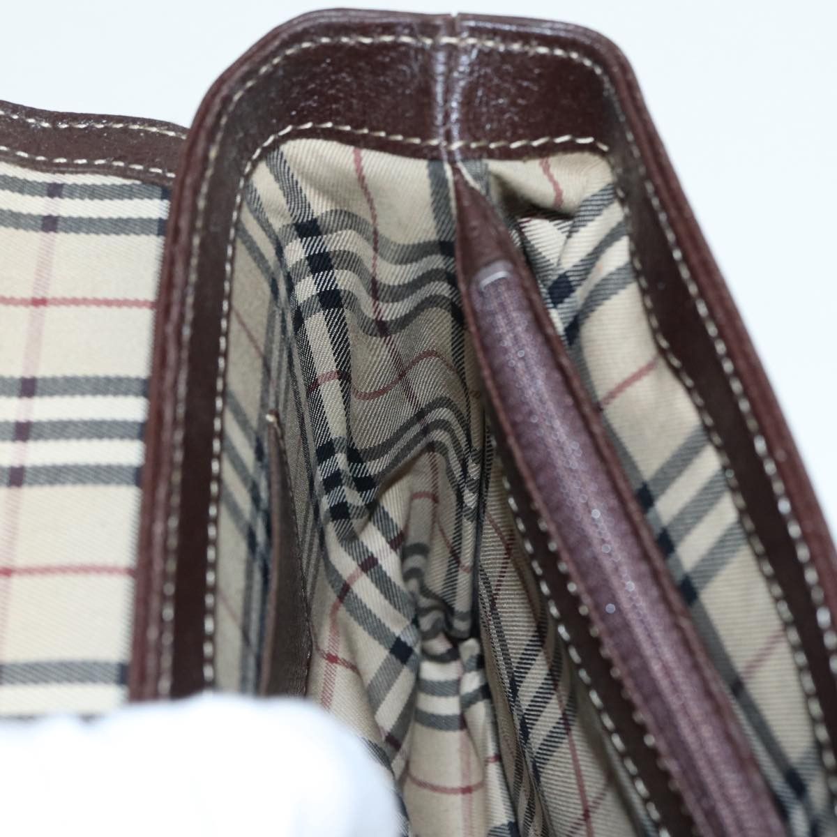 Burberry Brown Leather Clutch Bag (Pre-Owned) Size ONE SIZE - 18 Thumbnail