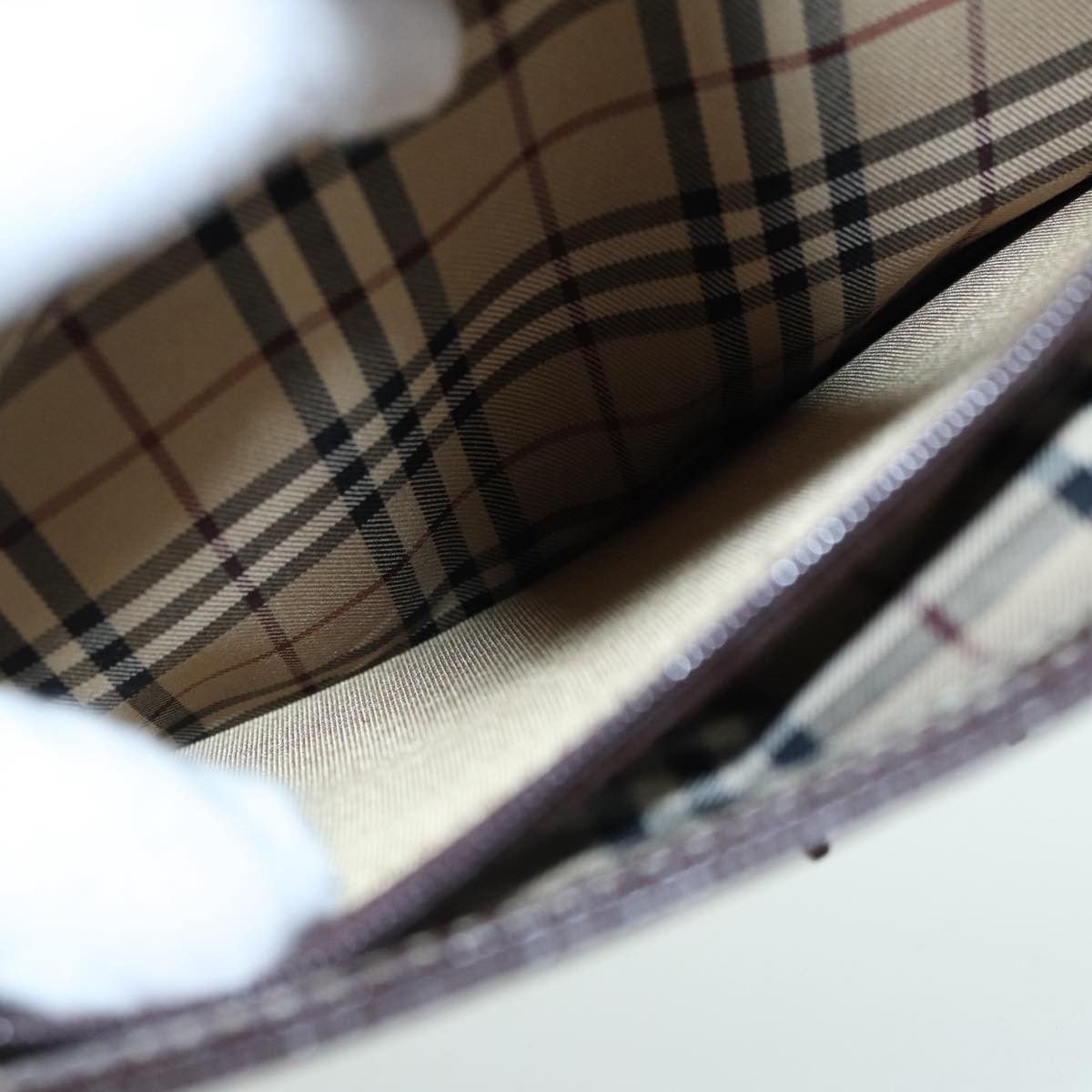 Burberry Brown Leather Clutch Bag (Pre-Owned) Size ONE SIZE - 7 Thumbnail