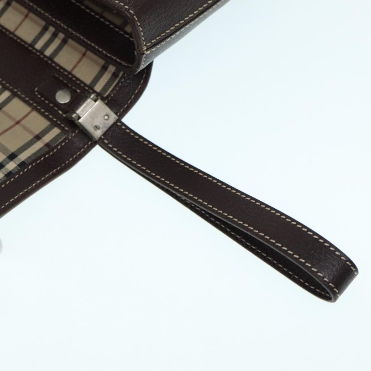 Burberry Brown Leather Clutch Bag (Pre-Owned) Size ONE SIZE - 16 Thumbnail