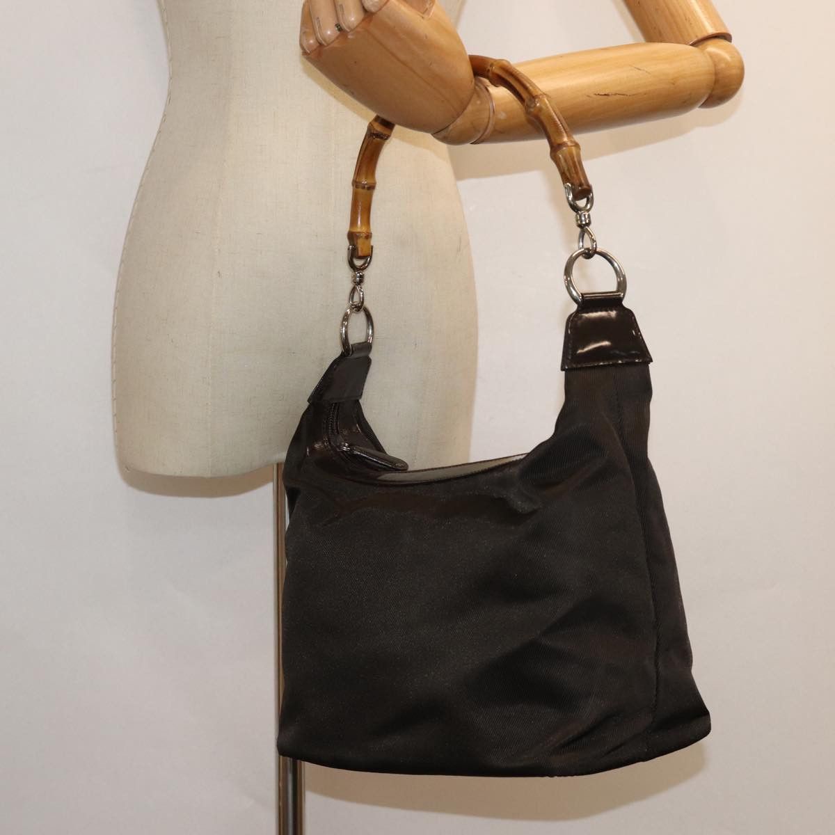 Gucci Bamboo Khaki Synthetic Handbag (Pre-Owned) Size ONE SIZE - 7 Thumbnail