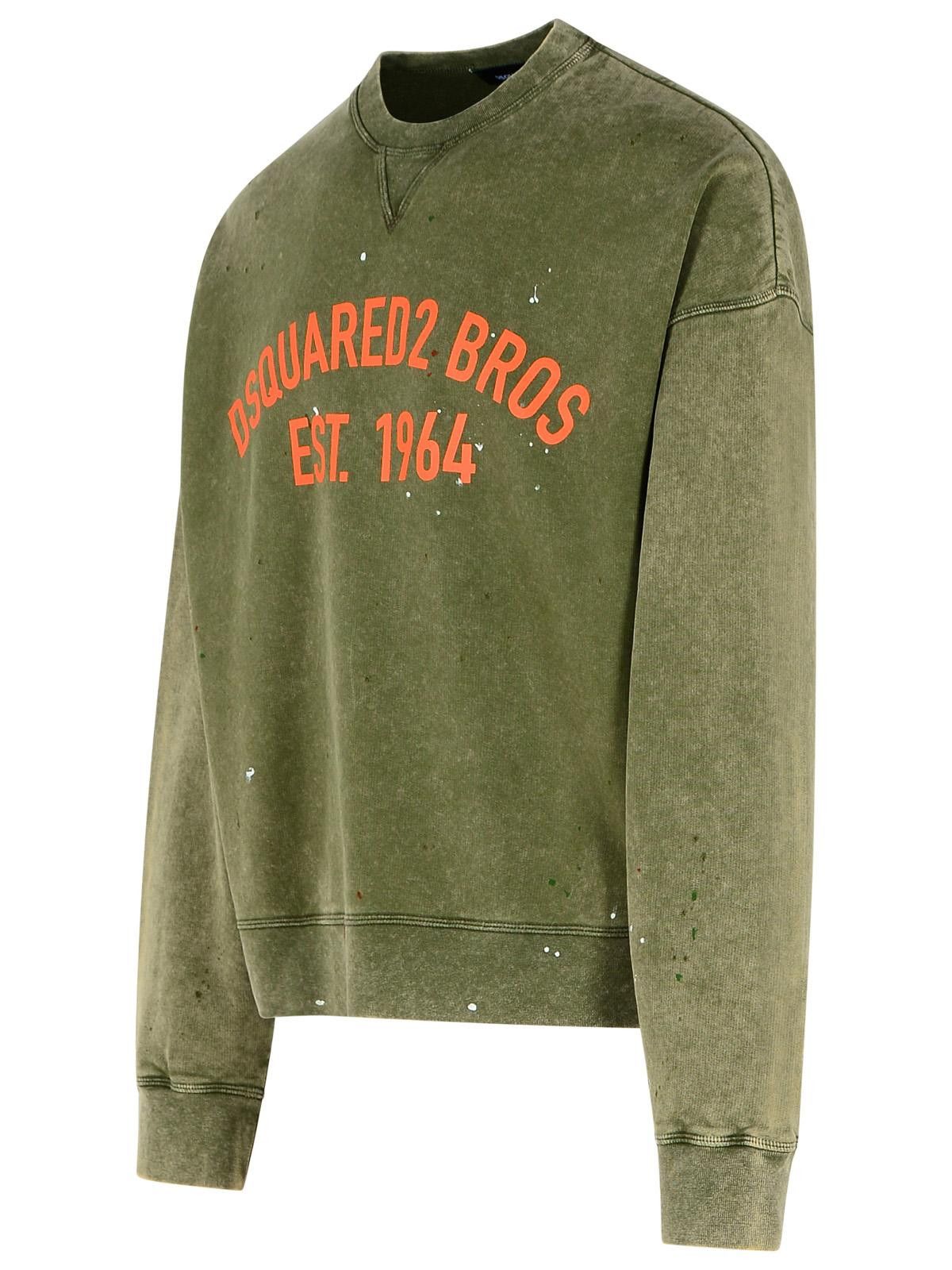 Dsquared2 DSQUARED2 'Cypro' Green Cotton Sweatshirt Size US M / EU 48-50 / 2 - 2 Thumbnail