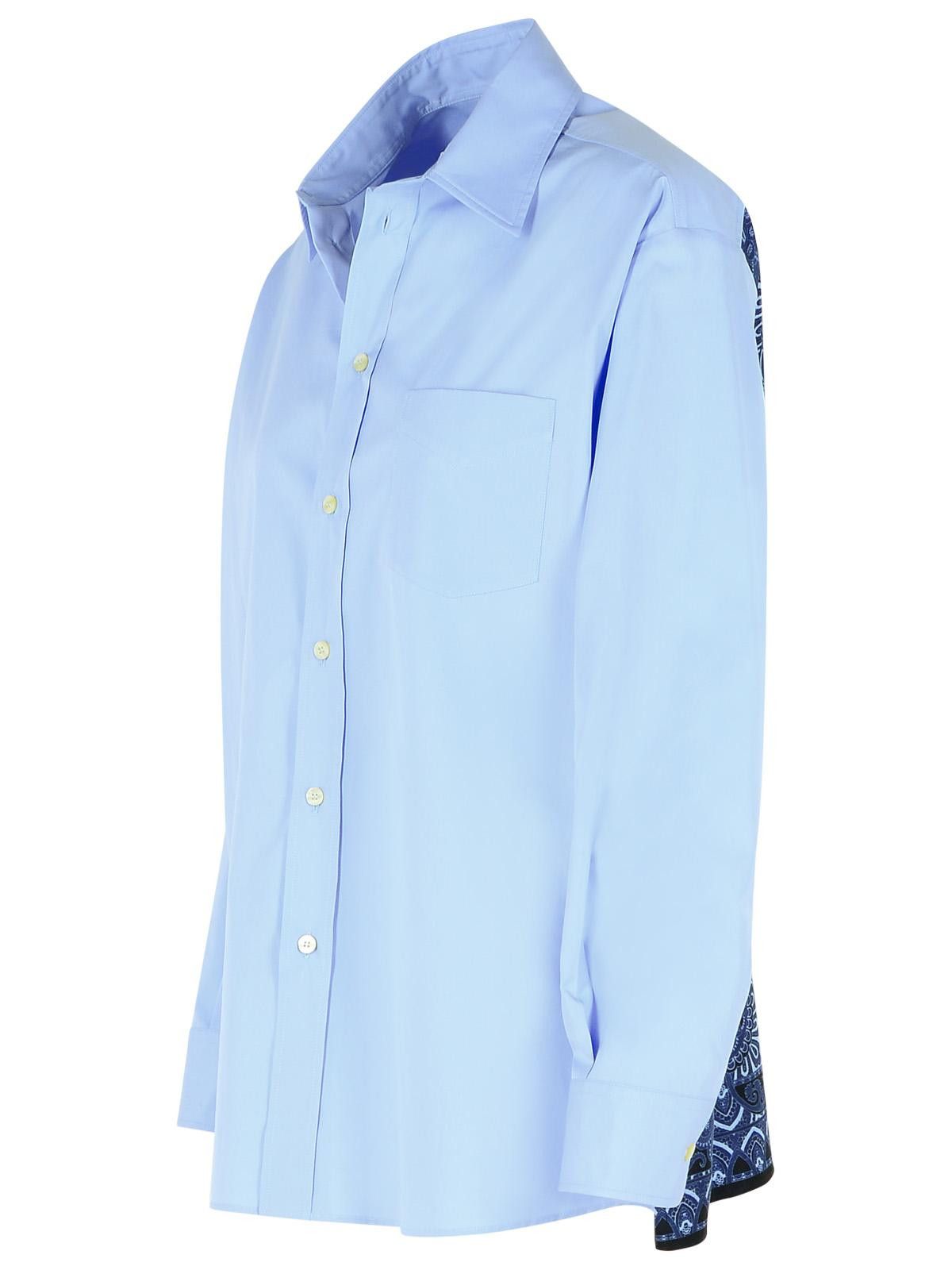 Etro ETRO Blue Cotton Shirt Size M / US 6-8 / IT 42-44 - 2 Thumbnail