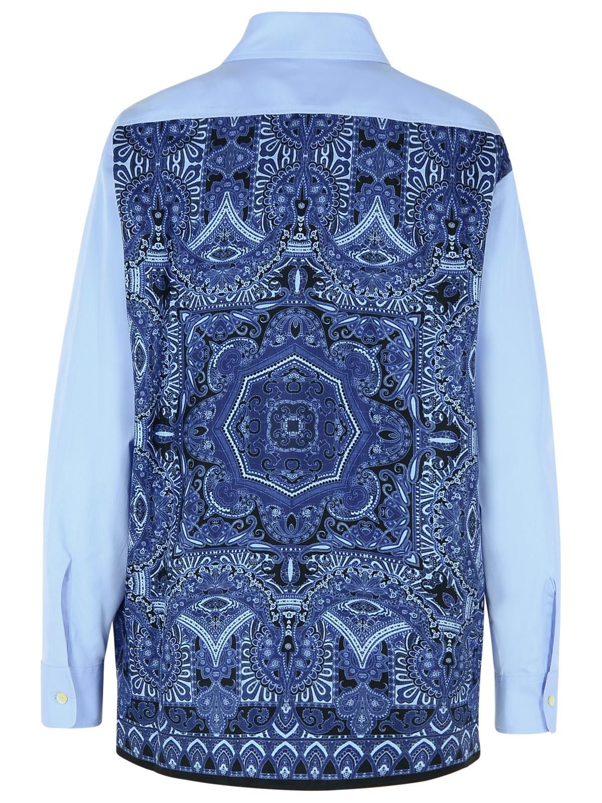 Etro ETRO Blue Cotton Shirt Size M / US 6-8 / IT 42-44 - 3 Thumbnail