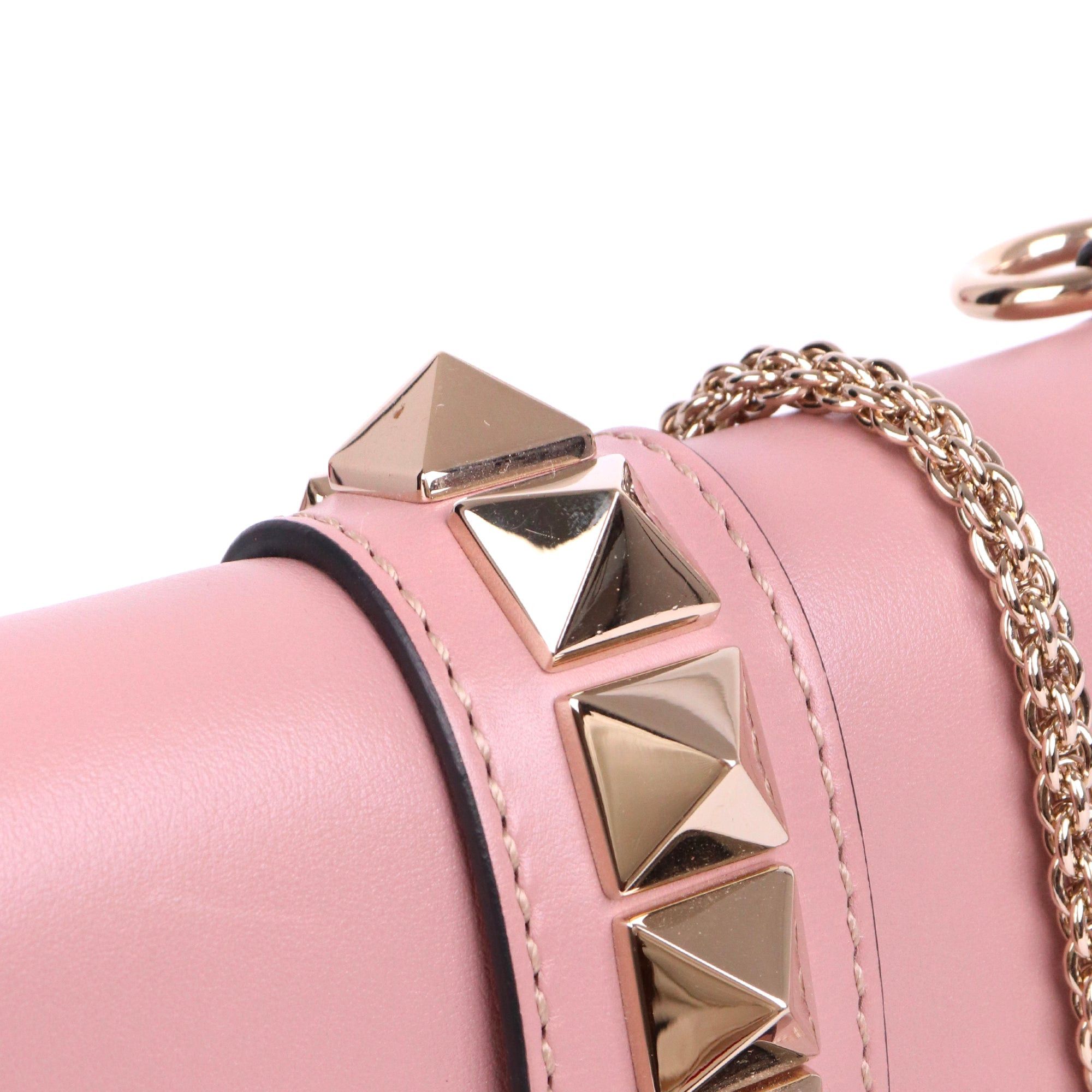 Valentino VALENTINO - Valentino Glam Lock shoulder bag in smooth old pink leather Size ONE SIZE - 6 Thumbnail