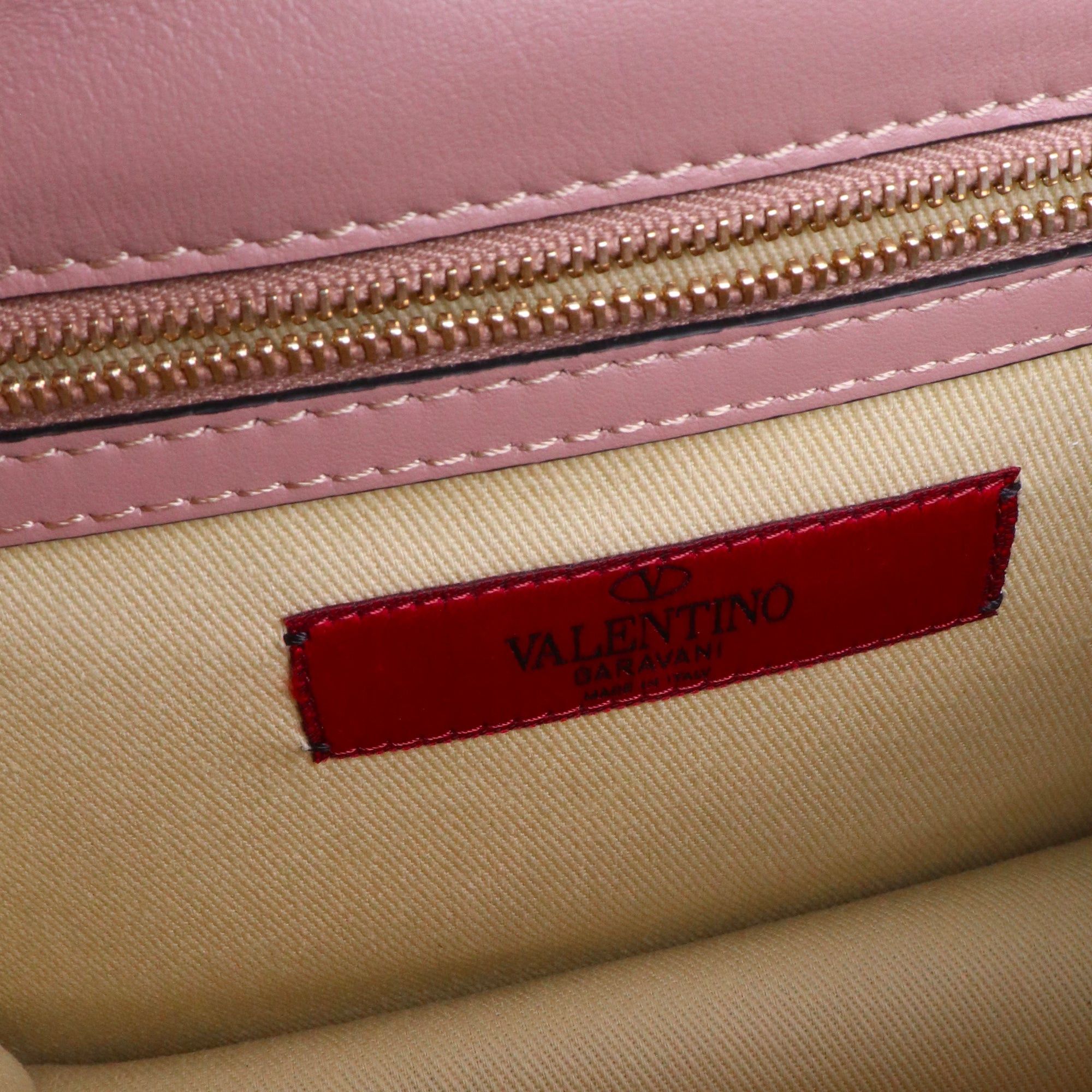 Valentino VALENTINO - Valentino Glam Lock shoulder bag in smooth old pink leather Size ONE SIZE - 8 Thumbnail