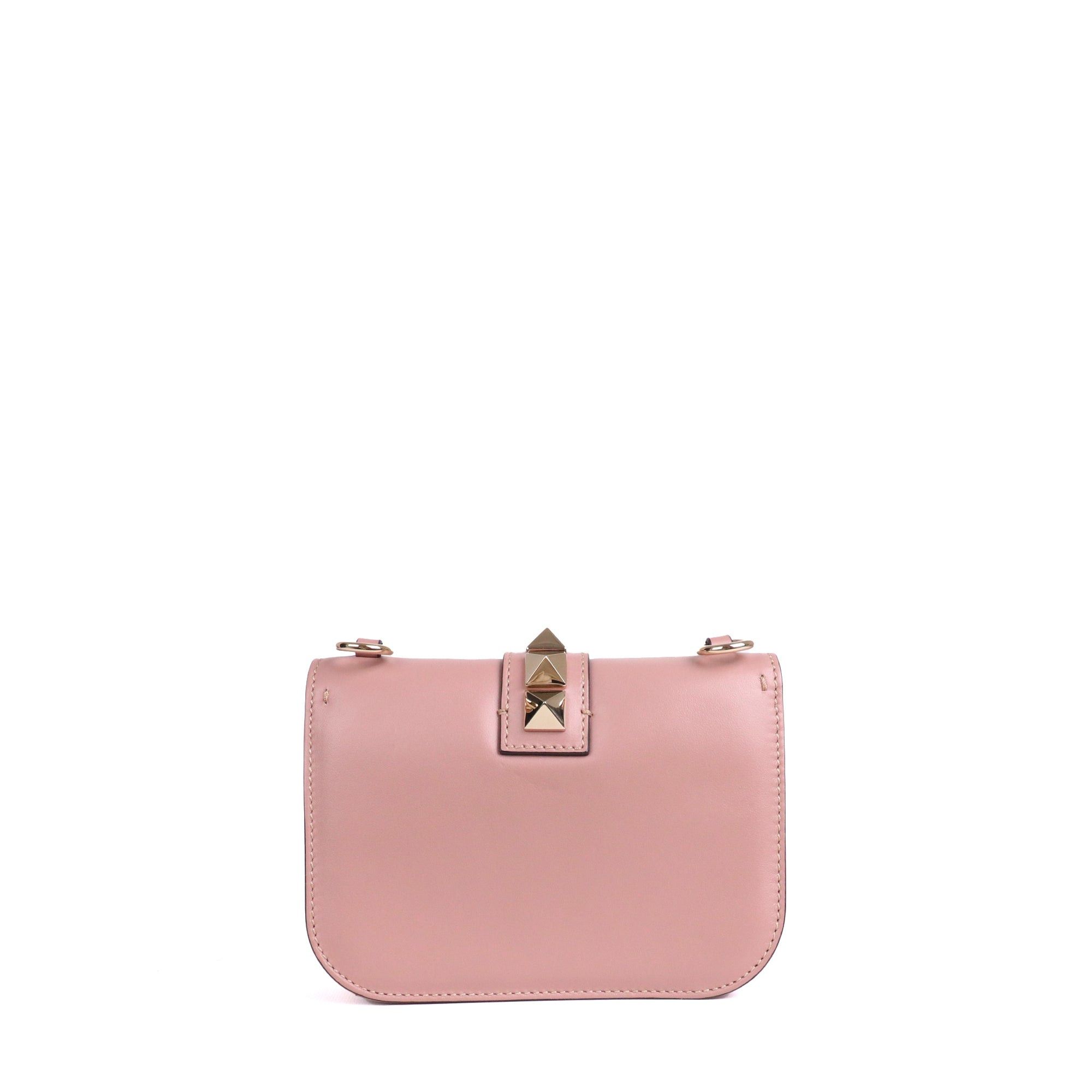 Valentino VALENTINO - Valentino Glam Lock shoulder bag in smooth old pink leather Size ONE SIZE - 3 Thumbnail