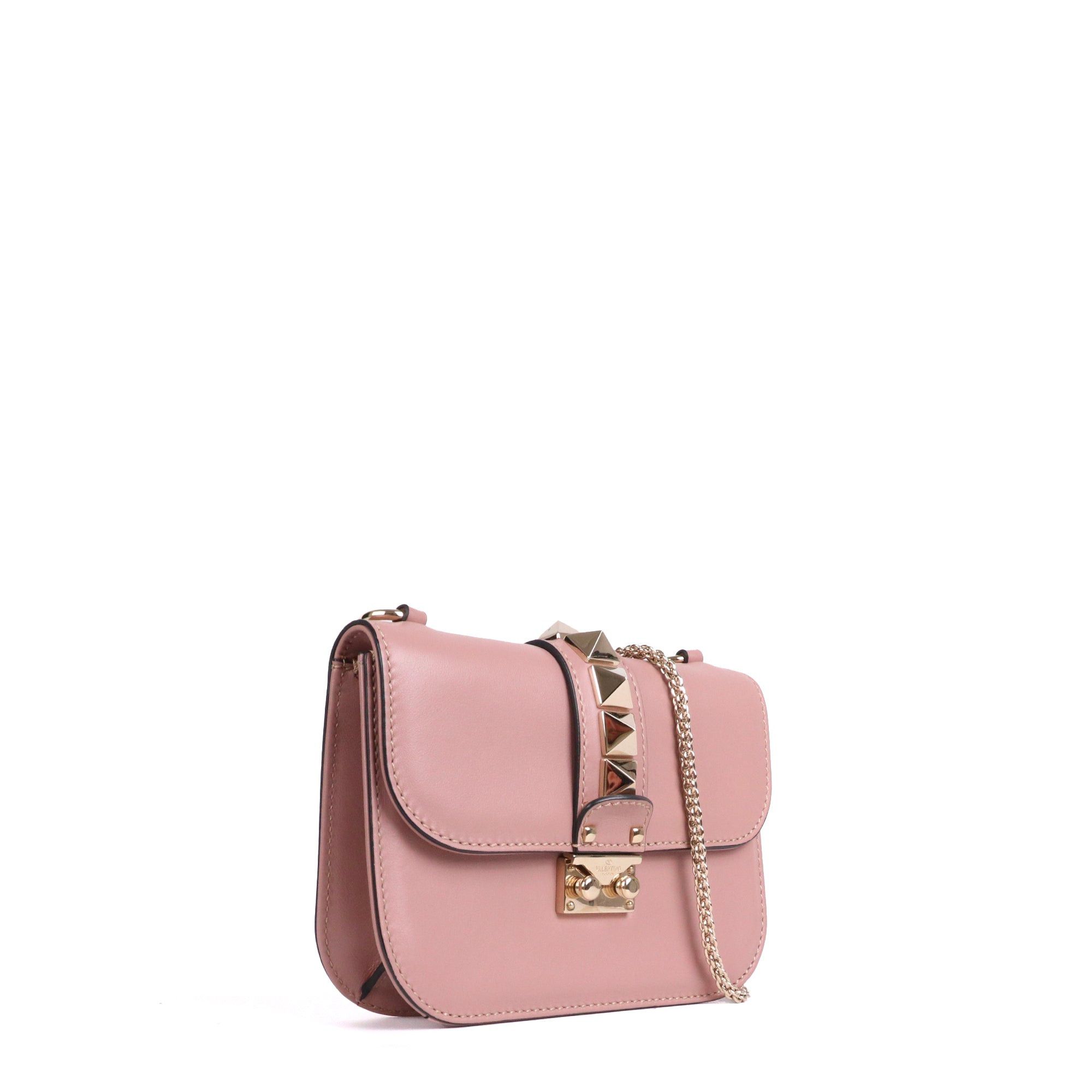 Valentino VALENTINO - Valentino Glam Lock shoulder bag in smooth old pink leather Size ONE SIZE - 2 Thumbnail