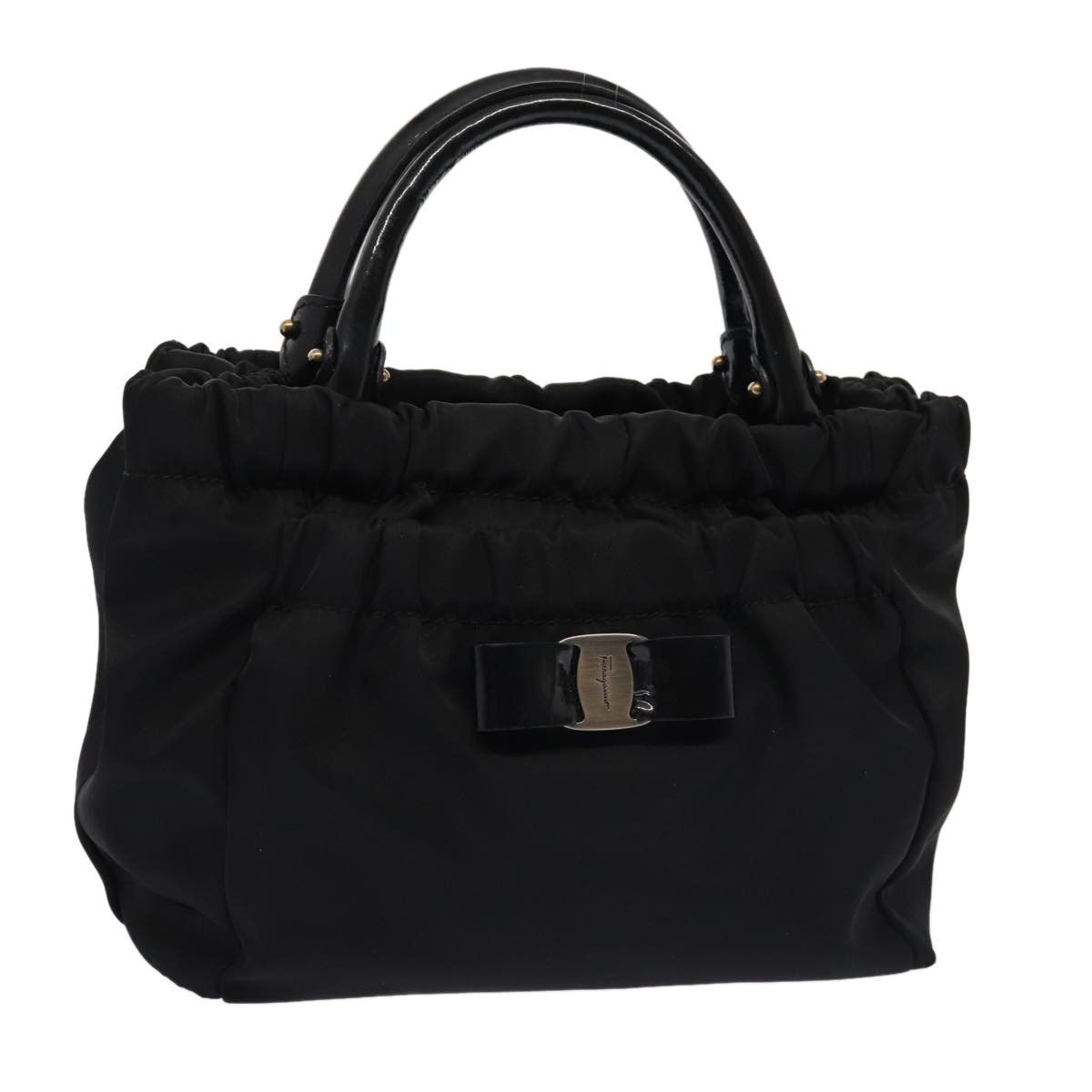 Salvatore Ferragamo Vara Black Synthetic Handbag (Pre-Owned) Size ONE SIZE - 11 Thumbnail