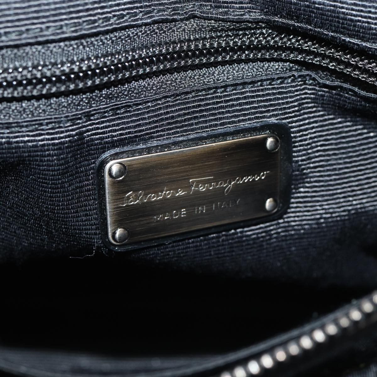Salvatore Ferragamo Vara Black Synthetic Handbag (Pre-Owned) Size ONE SIZE - 8 Thumbnail