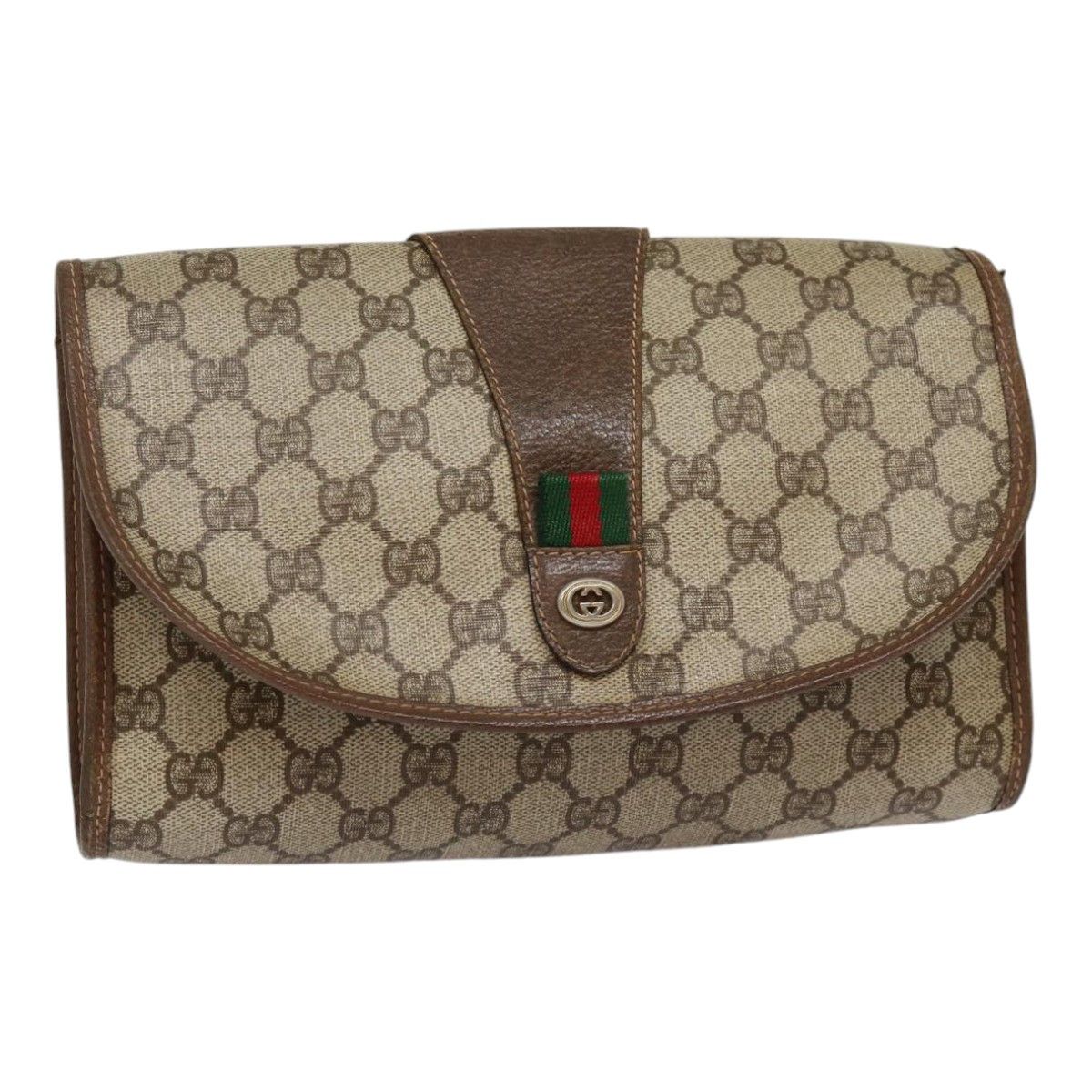 Gucci Gg Canvas Beige Canvas Clutch Bag (Pre-Owned) Size ONE SIZE - 16 Thumbnail