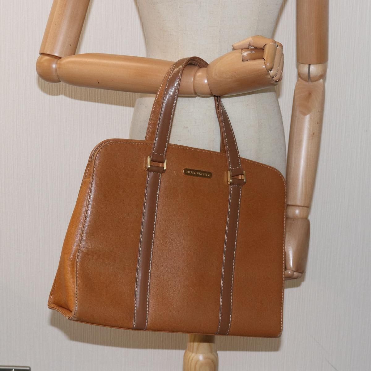 Burberry Brown Leather Handbag (Pre-Owned) Size ONE SIZE - 6 Thumbnail