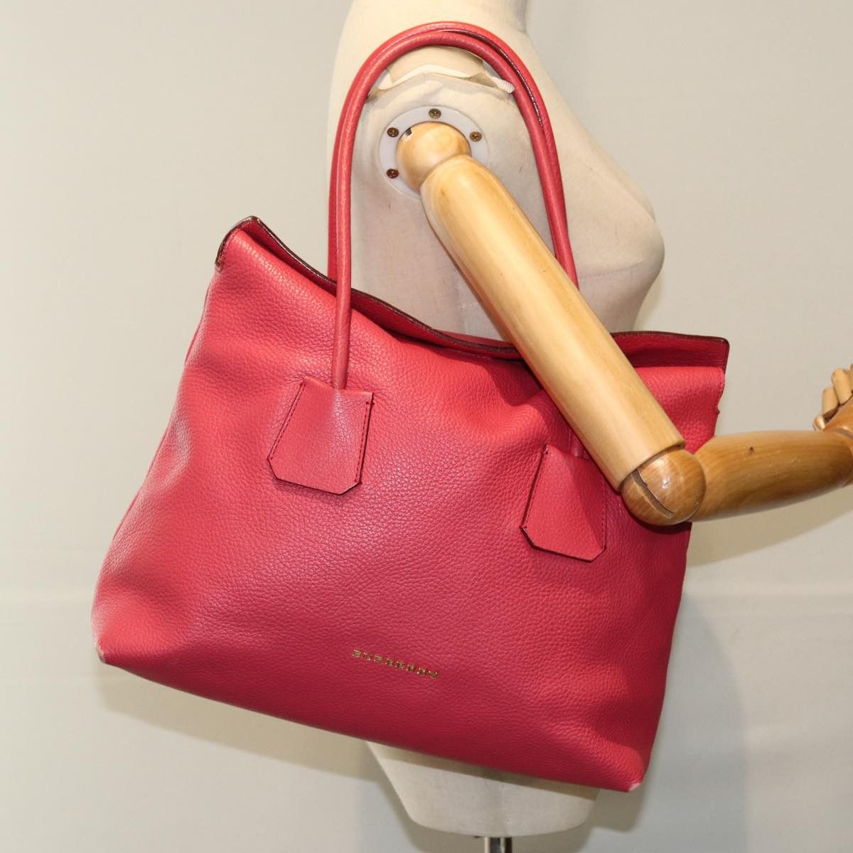Burberry Baynard Pink Leather Tote Bag (Pre-Owned) Size ONE SIZE - 7 Thumbnail