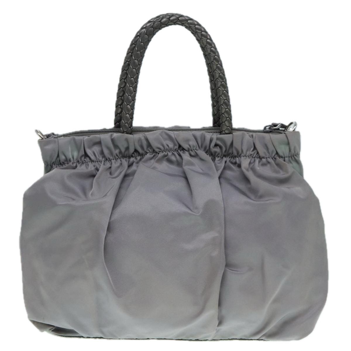 Prada Tessuto Grey Synthetic Handbag (Pre-Owned) Size ONE SIZE - 2 Thumbnail