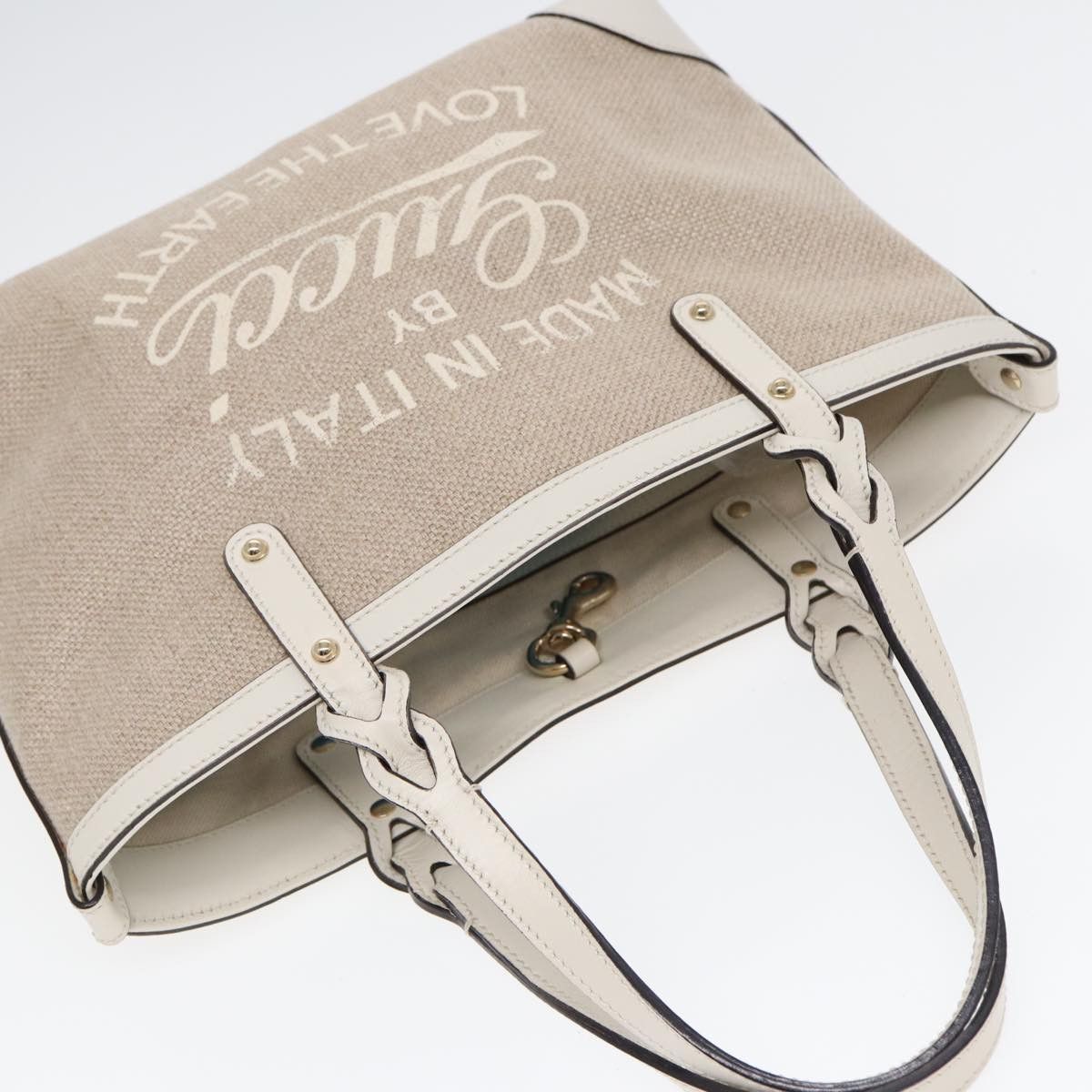 Gucci -- Beige Canvas Handbag (Pre-Owned) Size ONE SIZE - 13 Thumbnail
