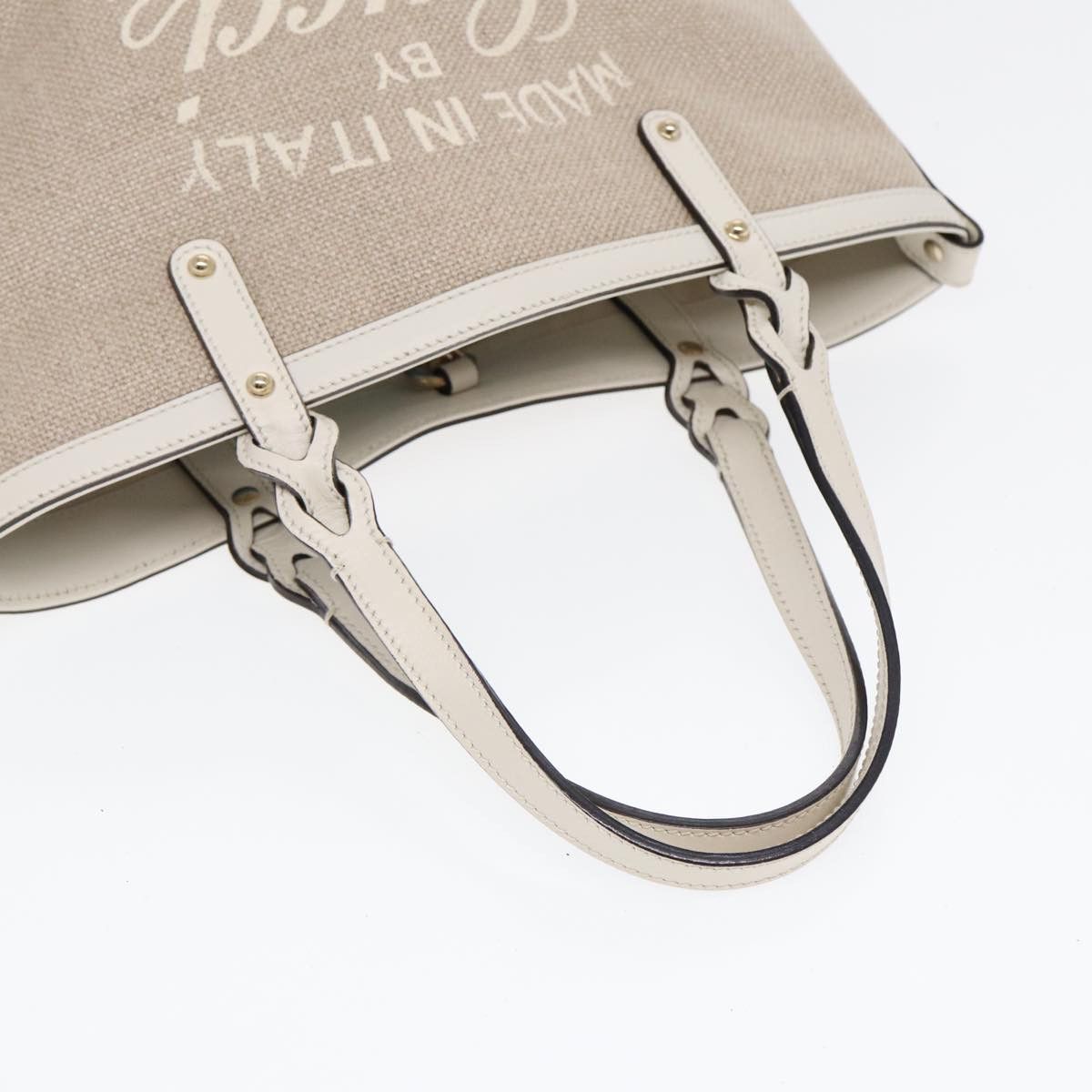 Gucci -- Beige Canvas Handbag (Pre-Owned) Size ONE SIZE - 18 Thumbnail
