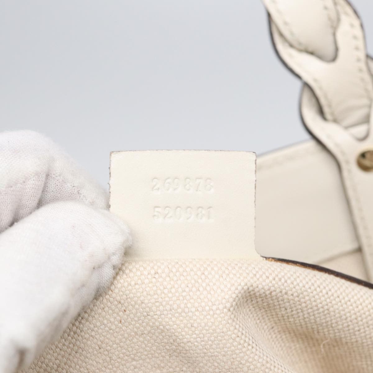Gucci -- Beige Canvas Handbag (Pre-Owned) Size ONE SIZE - 8 Thumbnail