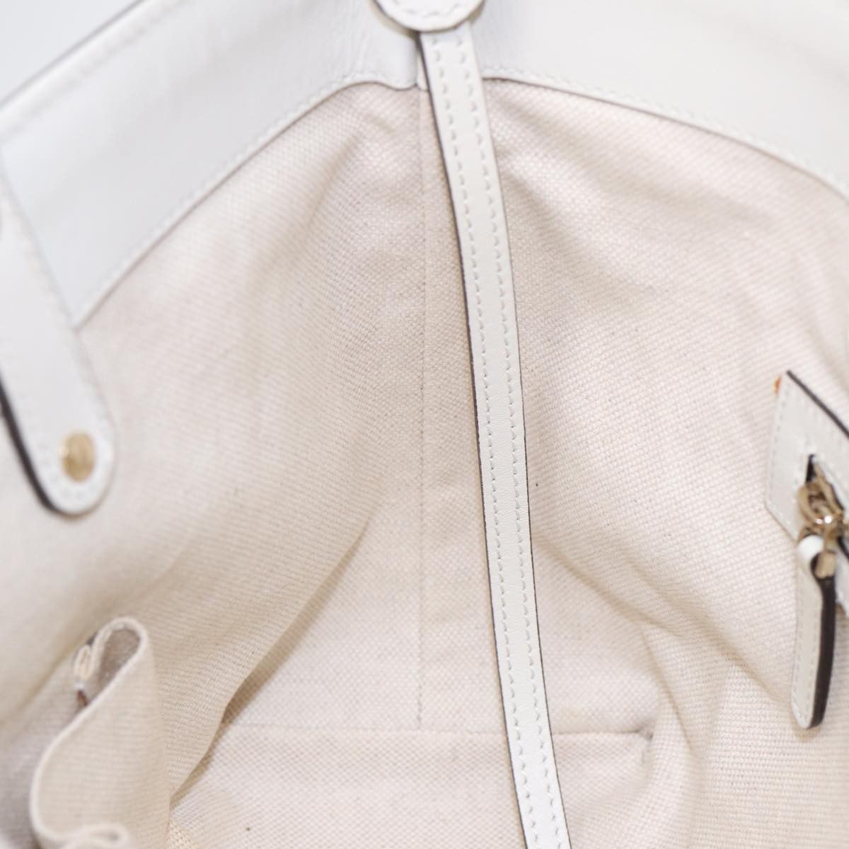 Gucci -- Beige Canvas Handbag (Pre-Owned) Size ONE SIZE - 17 Thumbnail