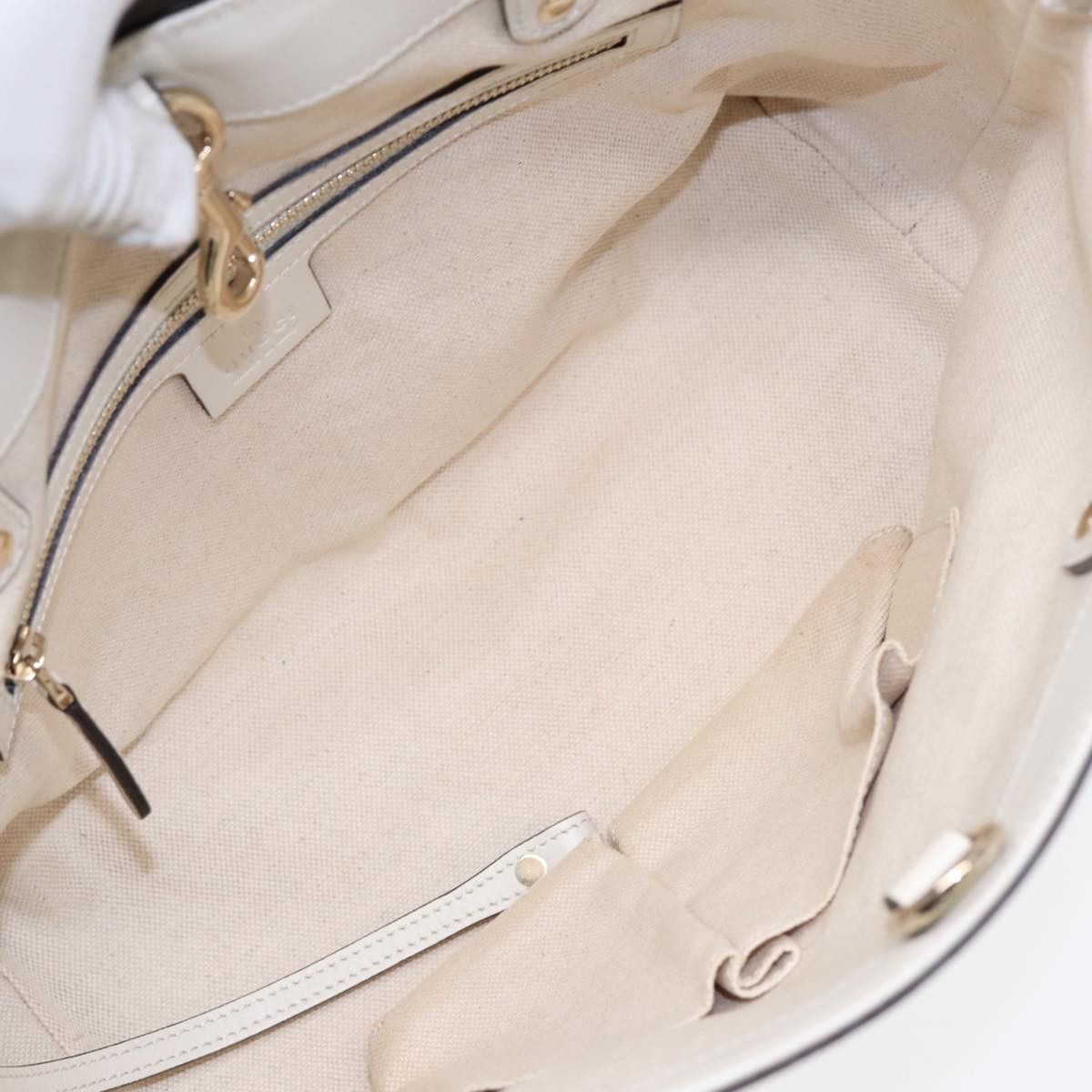 Gucci -- Beige Canvas Handbag (Pre-Owned) Size ONE SIZE - 7 Thumbnail