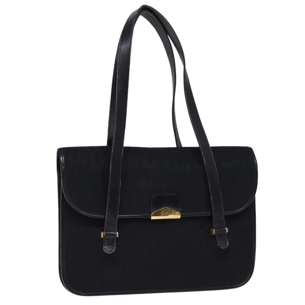 Dior Trotter Black Canvas Shoulder Bag (Pre-Owned) Size ONE SIZE - 11 Thumbnail