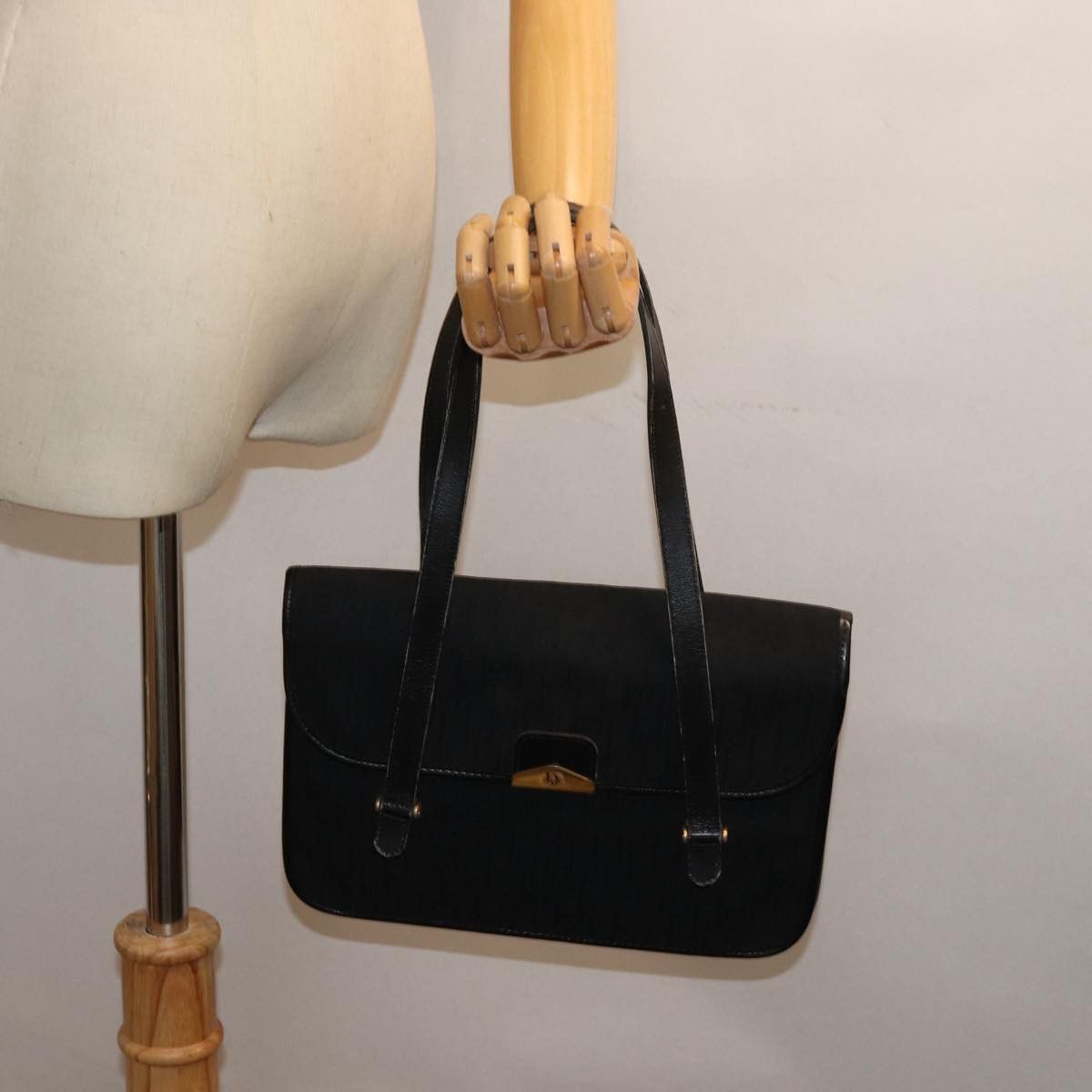 Dior Trotter Black Canvas Shoulder Bag (Pre-Owned) Size ONE SIZE - 7 Thumbnail