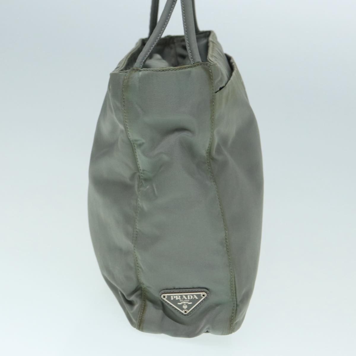 Prada Tessuto Grey Synthetic Tote Bag (Pre-Owned) Size ONE SIZE - 3 Thumbnail