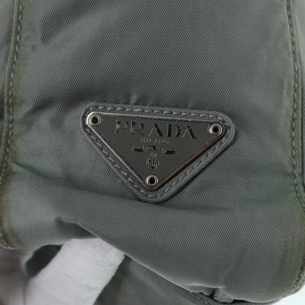 Prada Tessuto Grey Synthetic Tote Bag (Pre-Owned) Size ONE SIZE - 19 Thumbnail