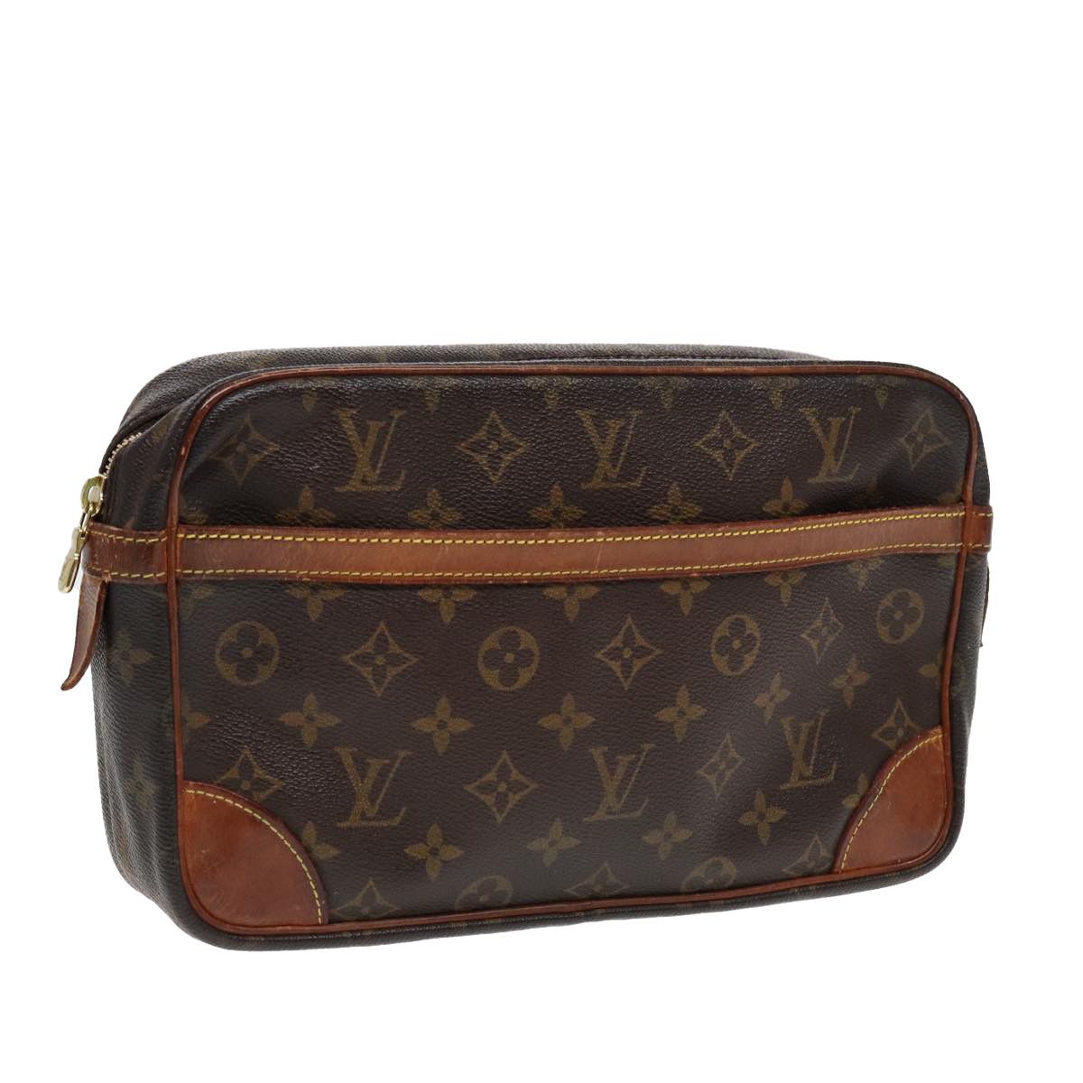 Louis Vuitton Compiegne 28 Brown Canvas Clutch Bag (Pre-Owned) Size ONE SIZE - 17 Thumbnail
