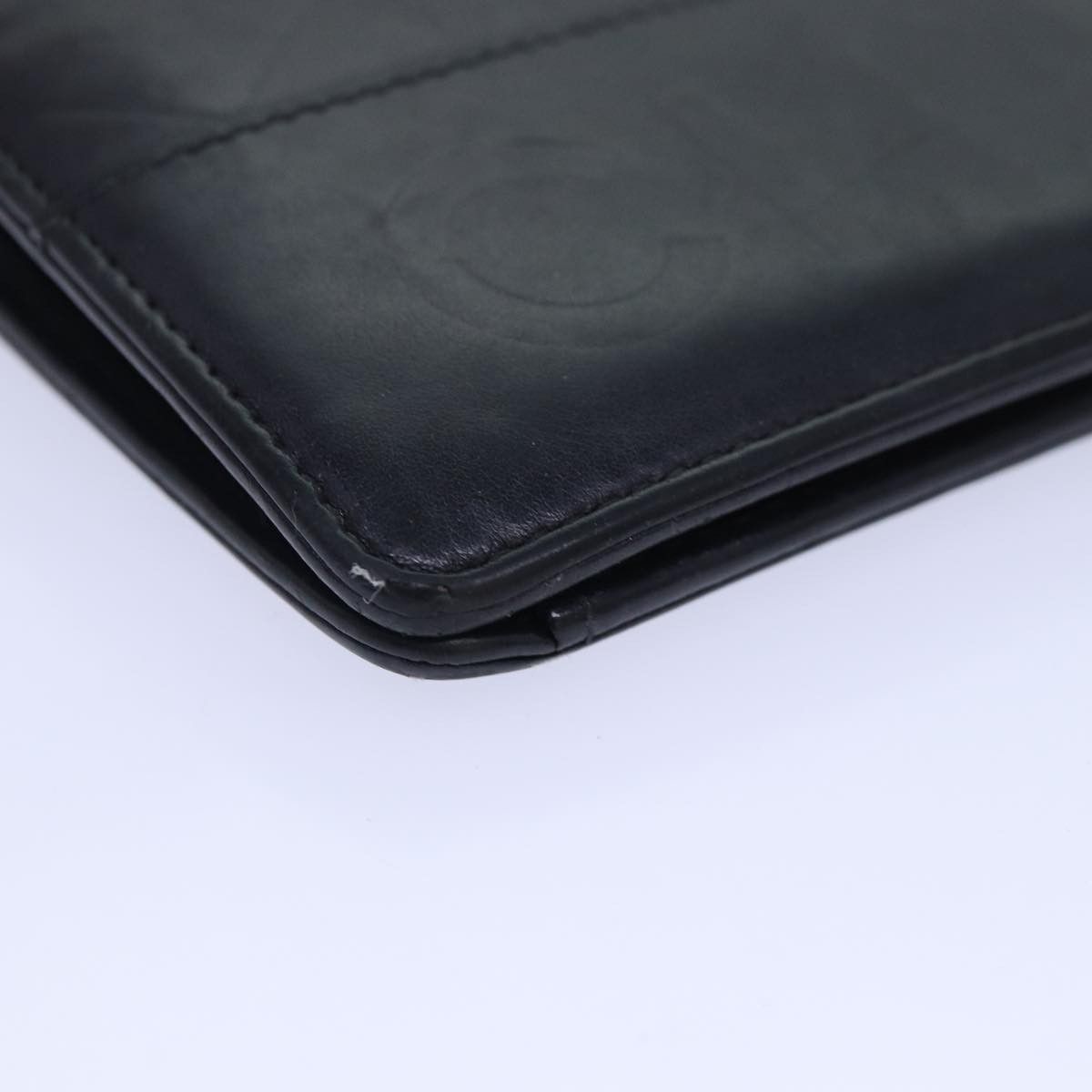 Chanel - Black Leather Wallet (Pre-Owned) Size ONE SIZE - 10 Thumbnail
