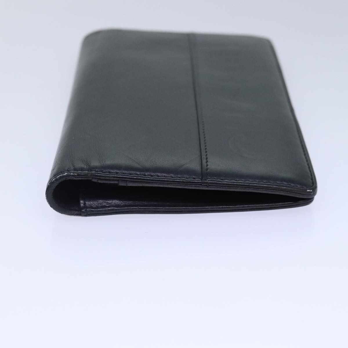 Chanel - Black Leather Wallet (Pre-Owned) Size ONE SIZE - 9 Thumbnail