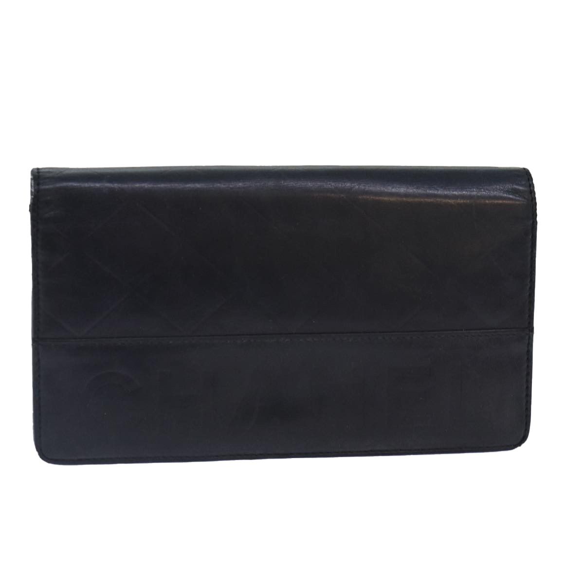 Chanel - Black Leather Wallet (Pre-Owned) Size ONE SIZE - 17 Thumbnail