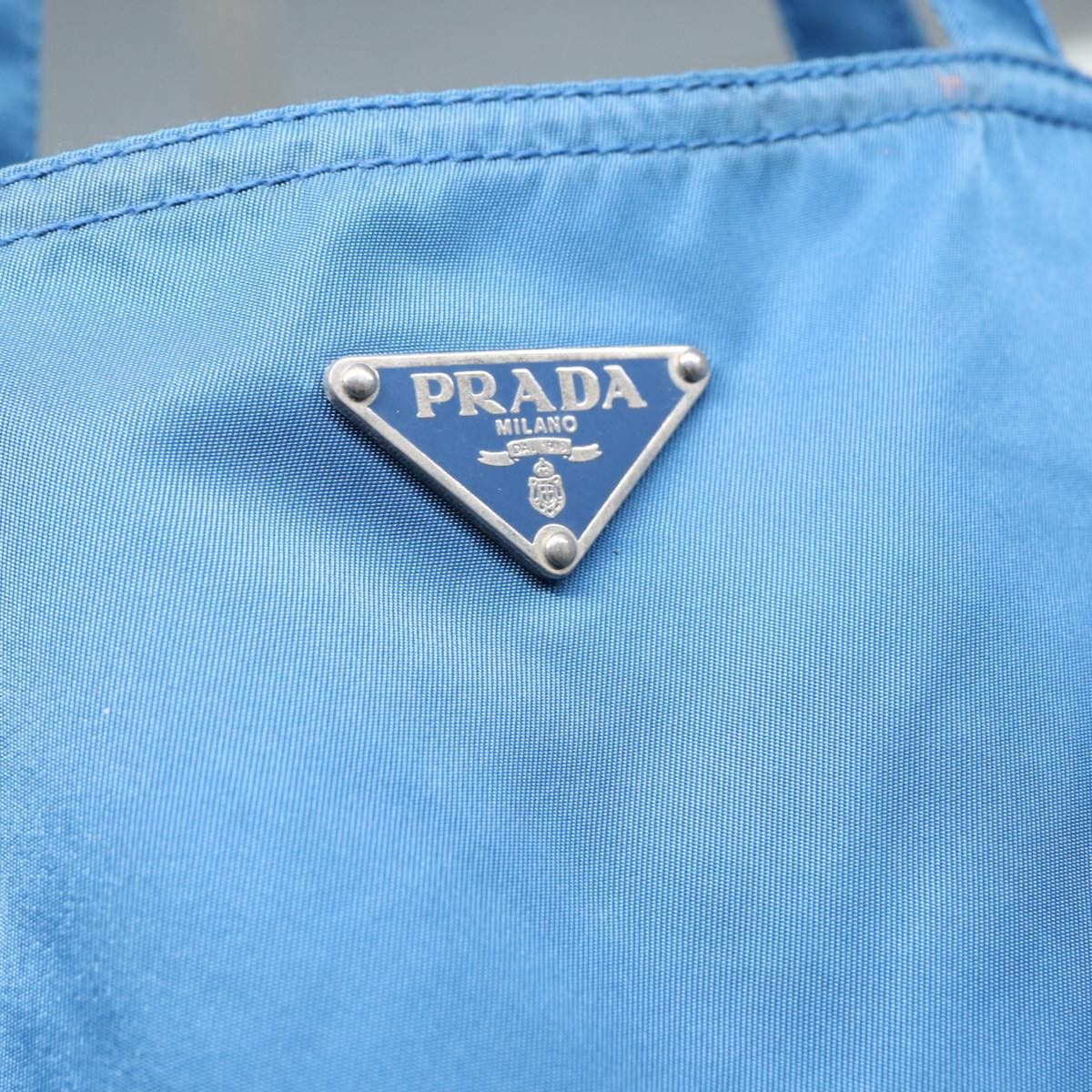 Prada Tessuto Blue Synthetic Tote Bag (Pre-Owned) Size ONE SIZE - 10 Thumbnail