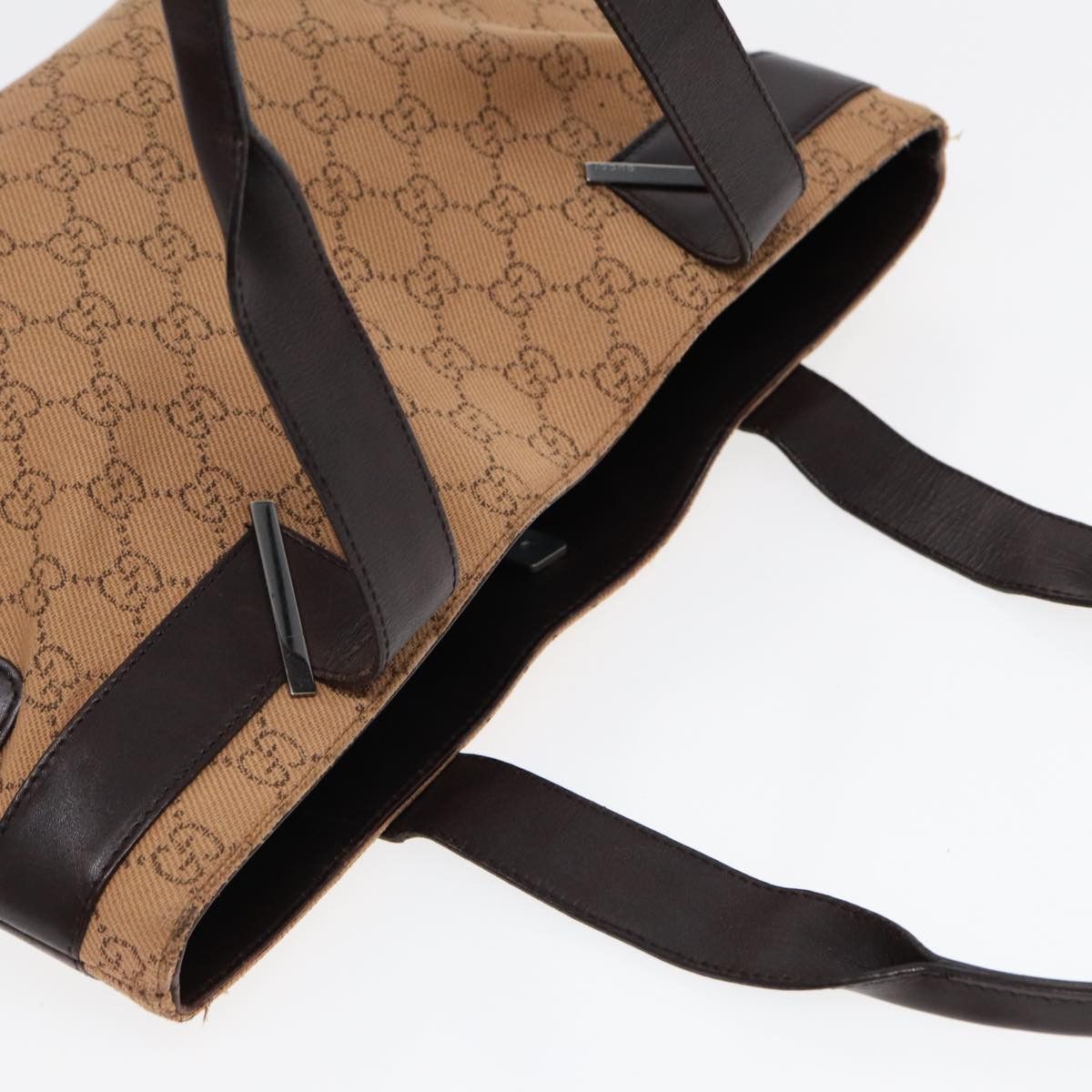 Gucci Gg Canvas Beige Canvas Tote Bag (Pre-Owned) Size ONE SIZE - 4 Thumbnail
