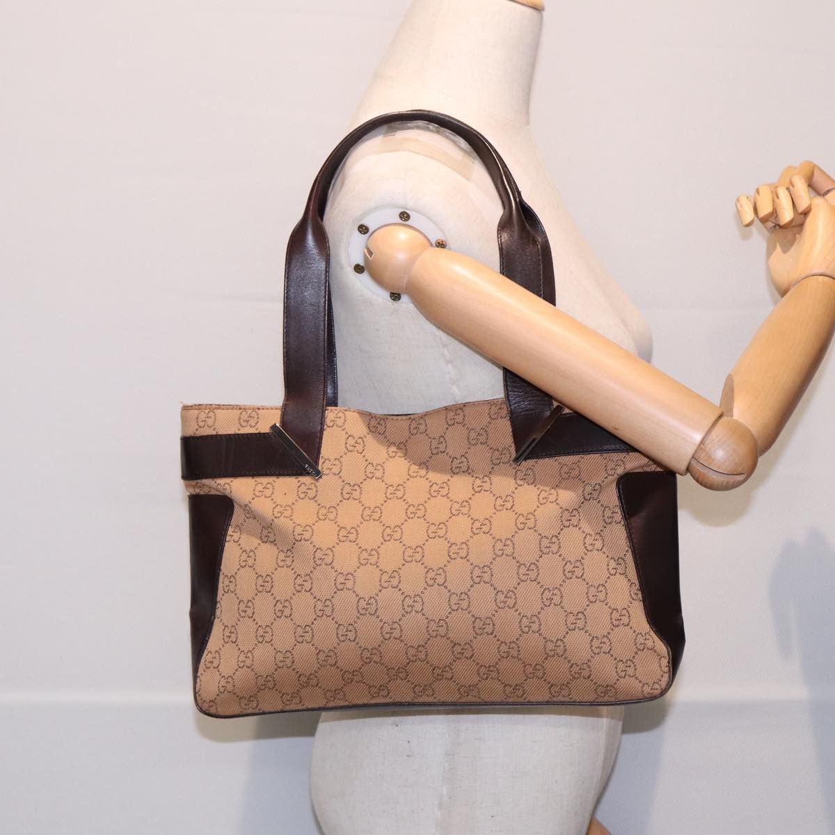 Gucci Gg Canvas Beige Canvas Tote Bag (Pre-Owned) Size ONE SIZE - 7 Thumbnail