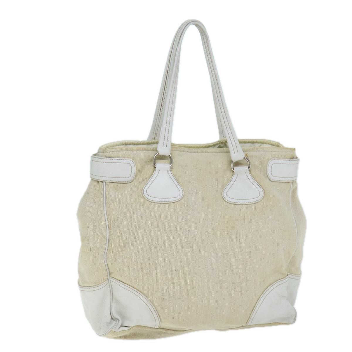 Prada Beige Canvas Tote Bag (Pre-Owned) Size ONE SIZE - 19 Thumbnail