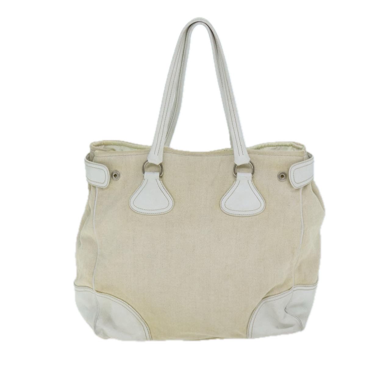 Prada Beige Canvas Tote Bag (Pre-Owned) Size ONE SIZE - 2 Thumbnail