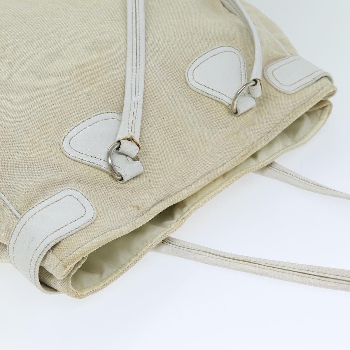 Prada Beige Canvas Tote Bag (Pre-Owned) Size ONE SIZE - 11 Thumbnail