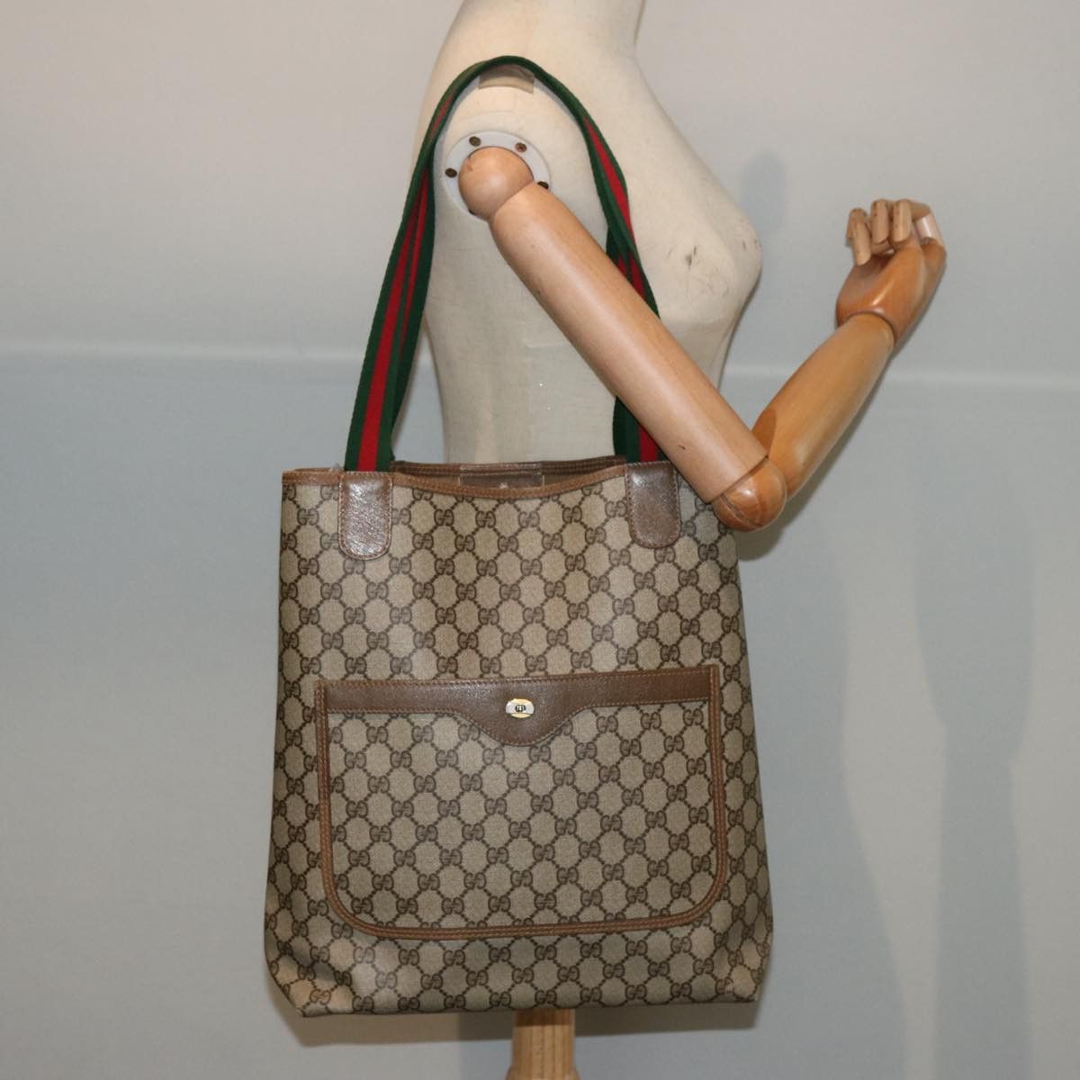 Gucci Sherry Beige Canvas Tote Bag (Pre-Owned) Size ONE SIZE - 7 Thumbnail