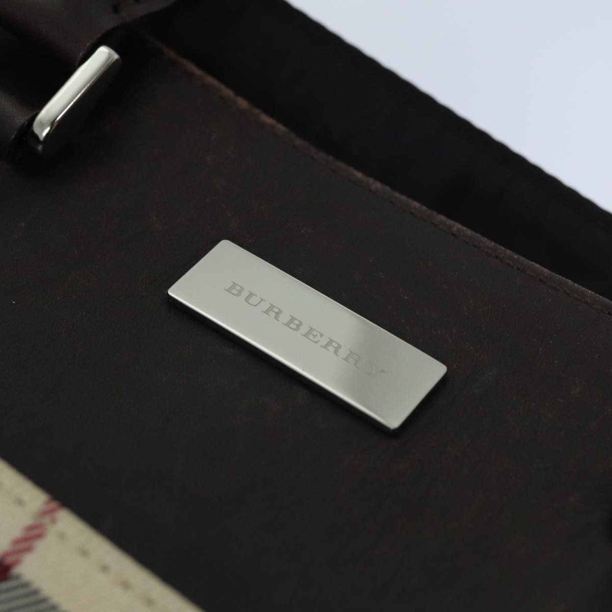 Burberry Nova Check Beige Canvas Handbag (Pre-Owned) Size ONE SIZE - 7 Thumbnail