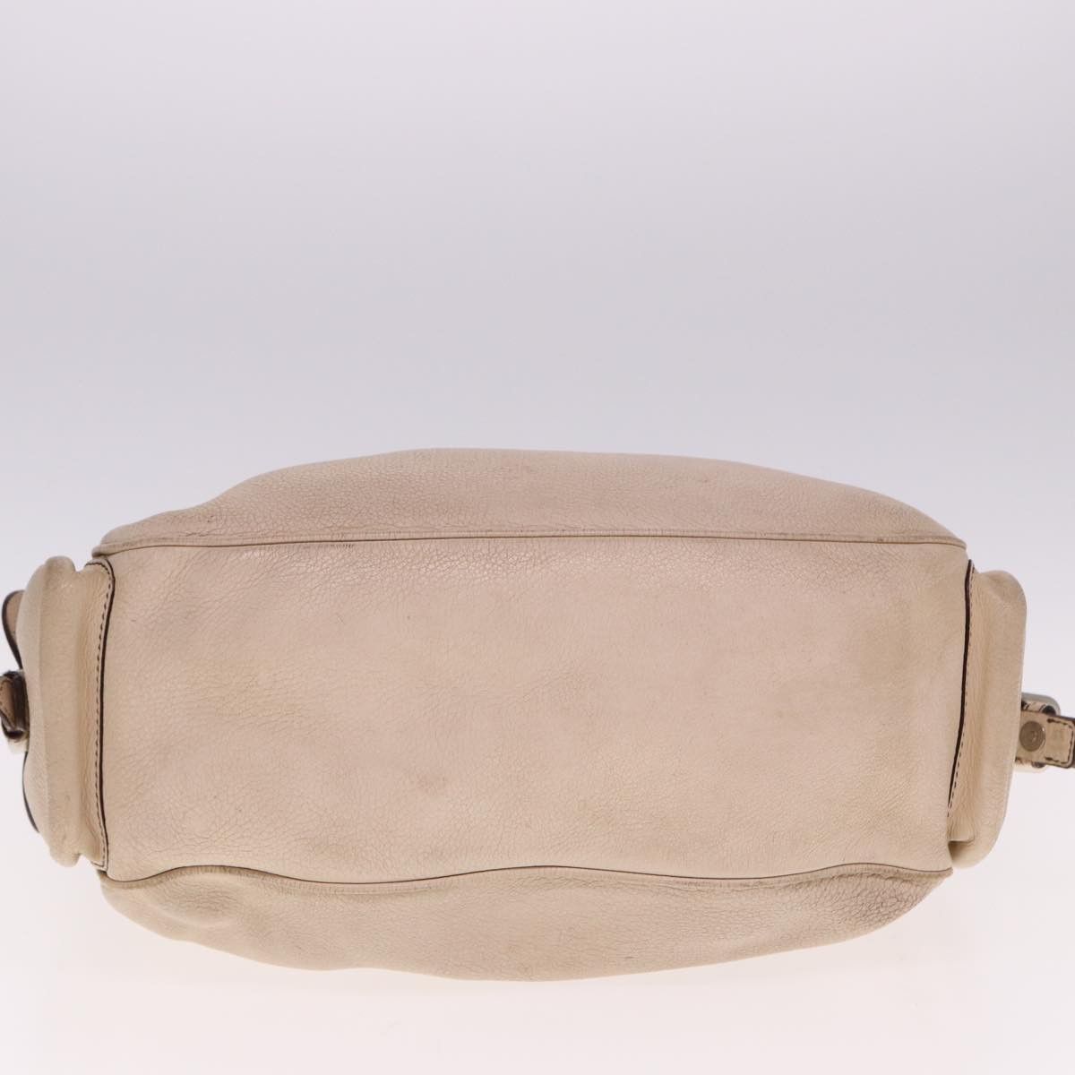 Vitello Beige Leather Shoulder Bag (Pre-Owned)