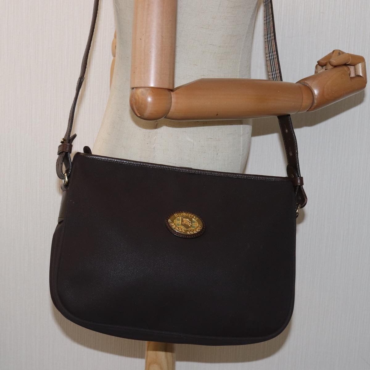 Burberry Brown Canvas Shoulder Bag (Pre-Owned) Size ONE SIZE - 7 Thumbnail