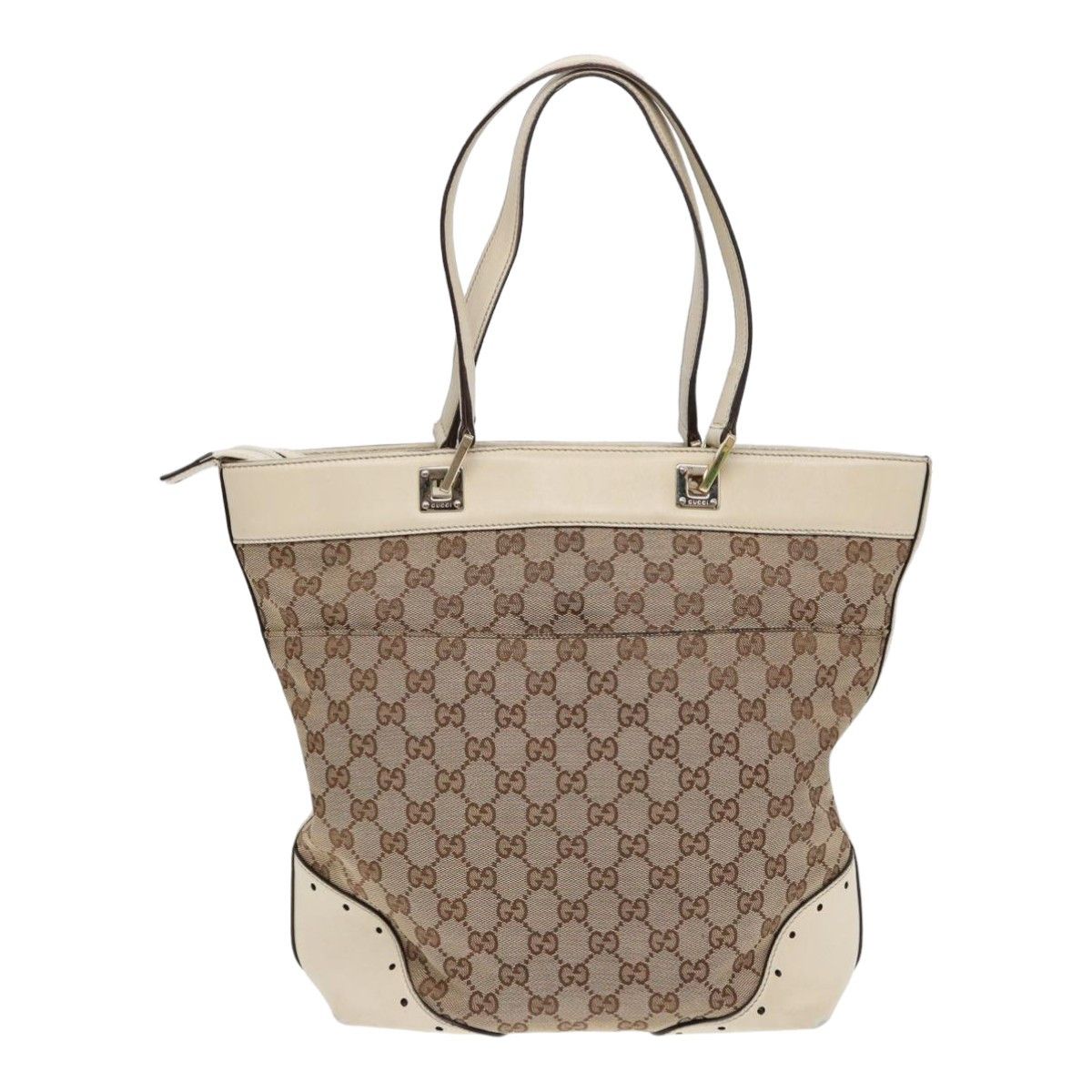 Gucci Gg Canvas Beige Canvas Tote Bag (Pre-Owned) Size ONE SIZE - 2 Thumbnail