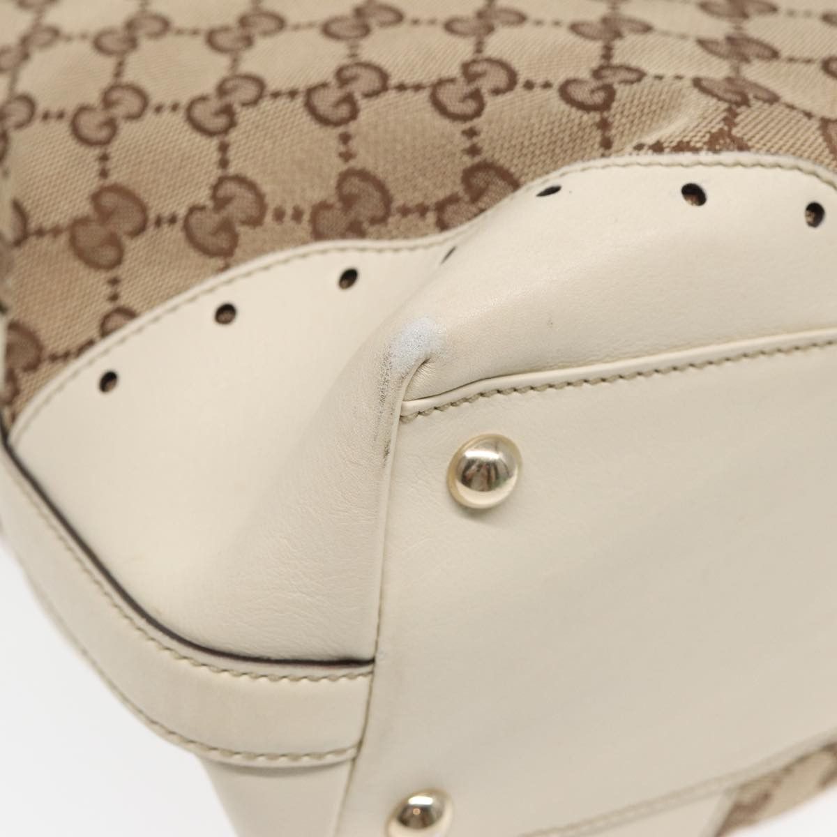 Gucci Gg Canvas Beige Canvas Tote Bag (Pre-Owned) Size ONE SIZE - 16 Thumbnail
