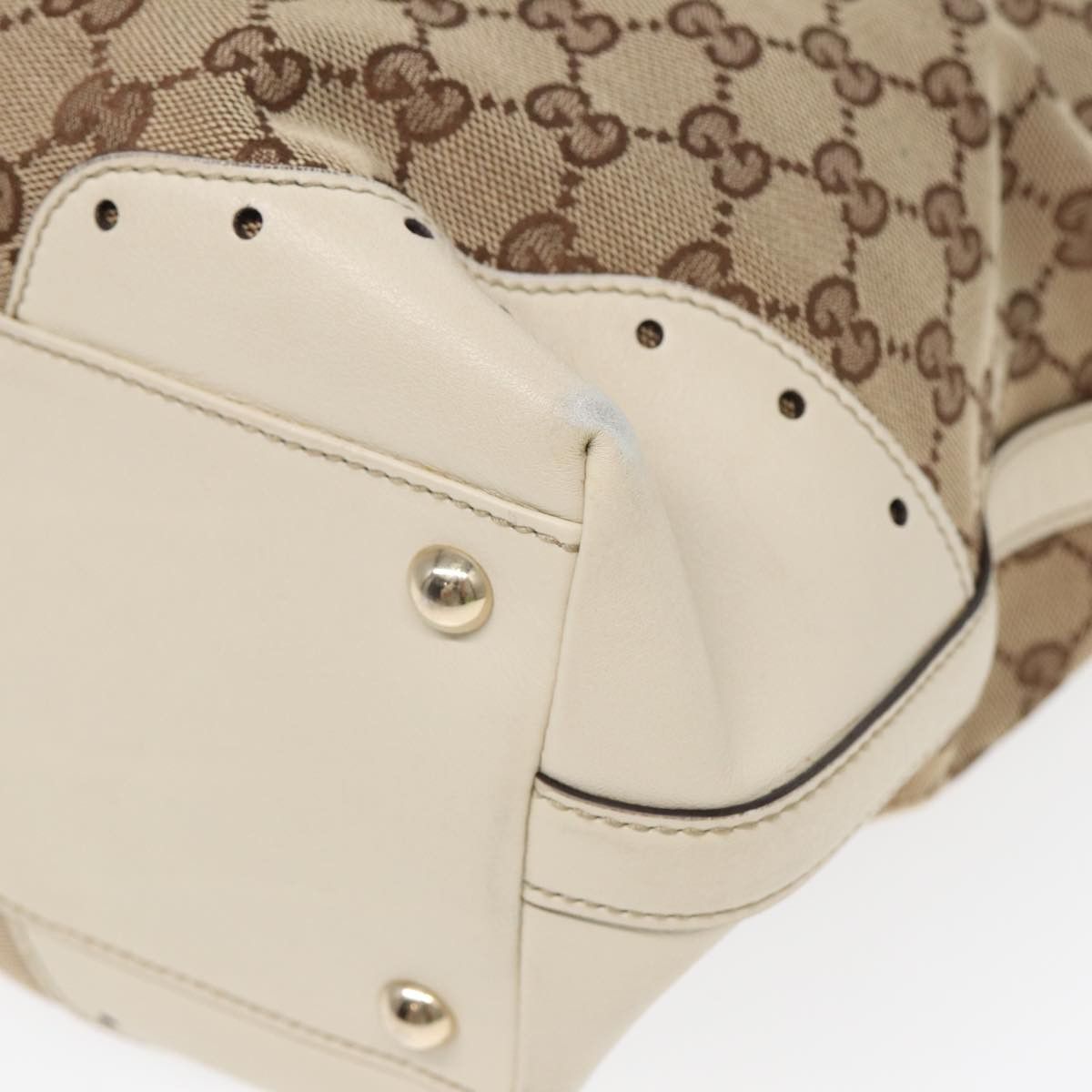 Gucci Gg Canvas Beige Canvas Tote Bag (Pre-Owned) Size ONE SIZE - 13 Thumbnail