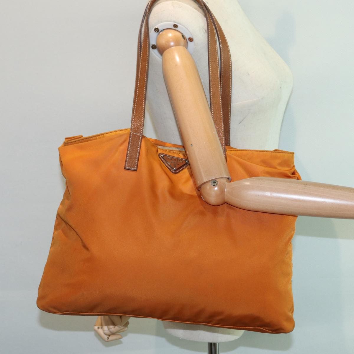 Prada Tessuto Orange Synthetic Tote Bag (Pre-Owned) Size ONE SIZE - 11 Thumbnail