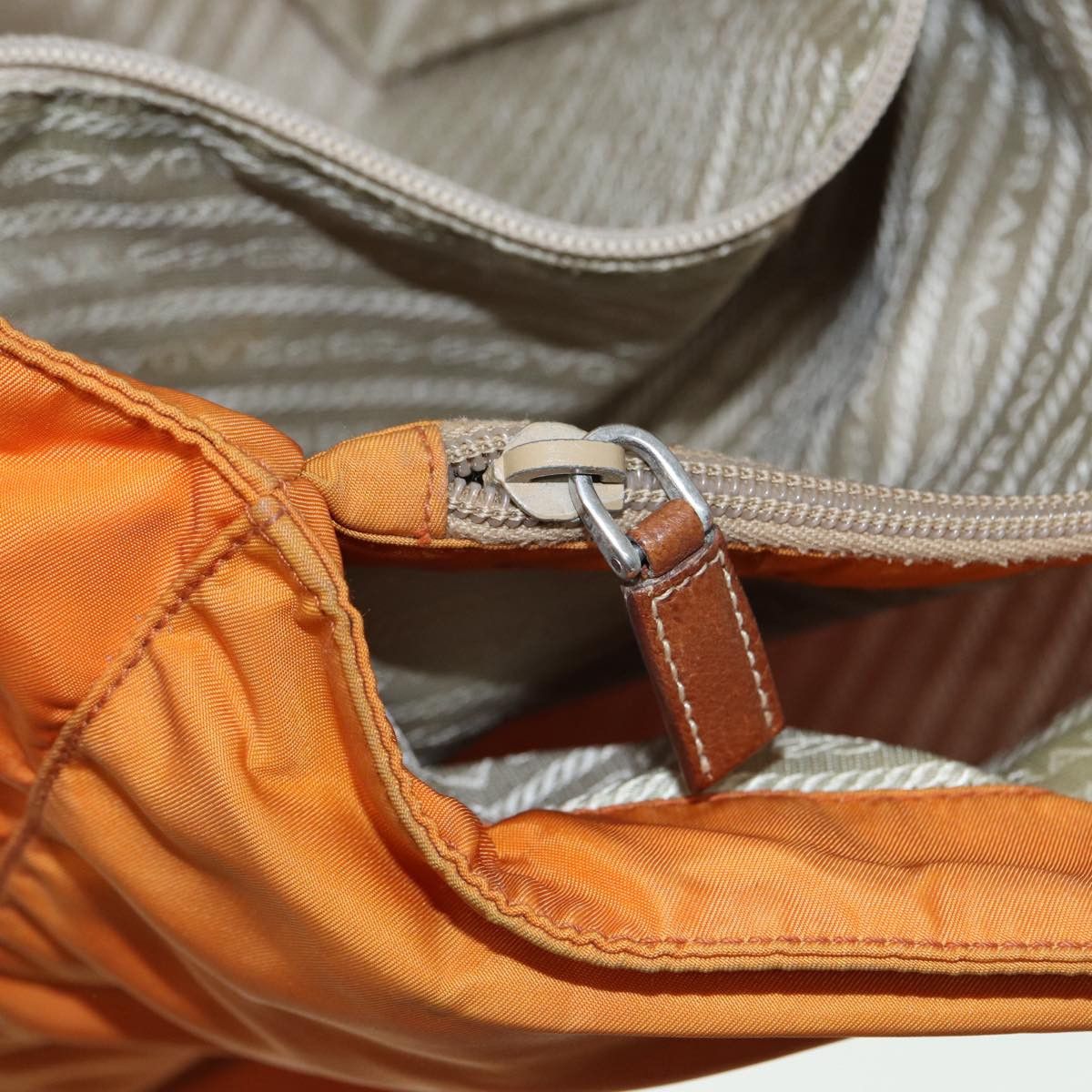 Prada Tessuto Orange Synthetic Tote Bag (Pre-Owned) Size ONE SIZE - 6 Thumbnail