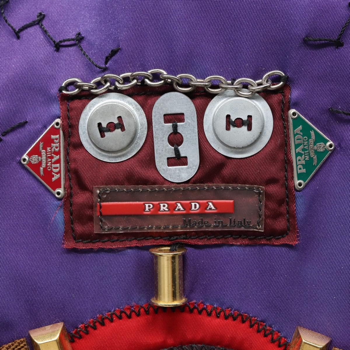 Prada Robot Purple Synthetic Tote Bag (Pre-Owned) Size ONE SIZE - 8 Thumbnail