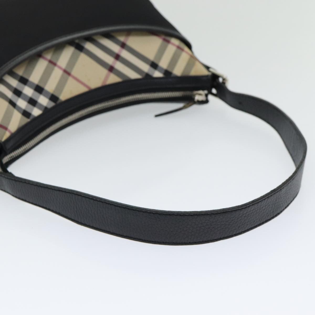Burberry Nova Check Black Synthetic Shoulder Bag (Pre-Owned) Size ONE SIZE - 4 Thumbnail