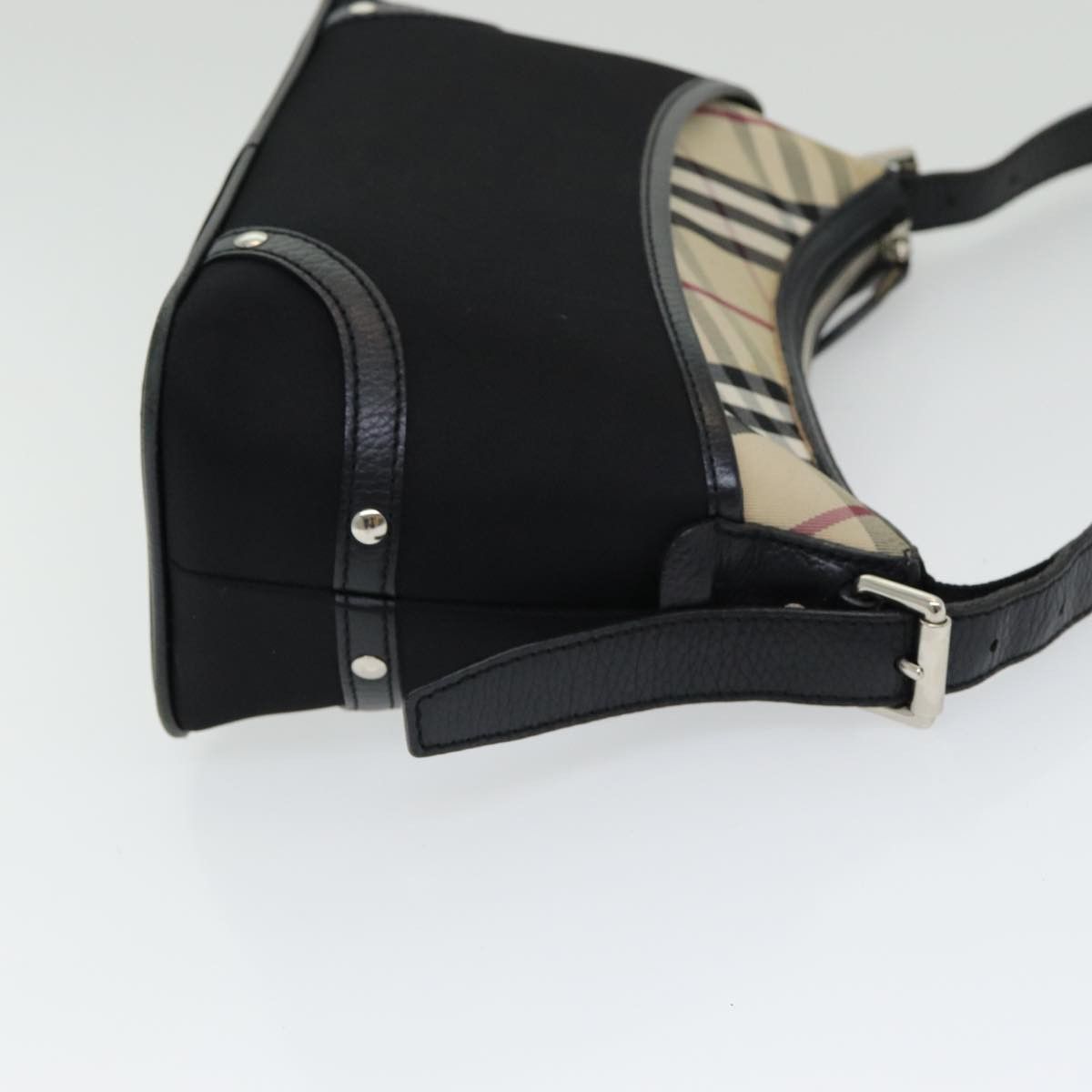 Burberry Nova Check Black Synthetic Shoulder Bag (Pre-Owned) Size ONE SIZE - 9 Thumbnail
