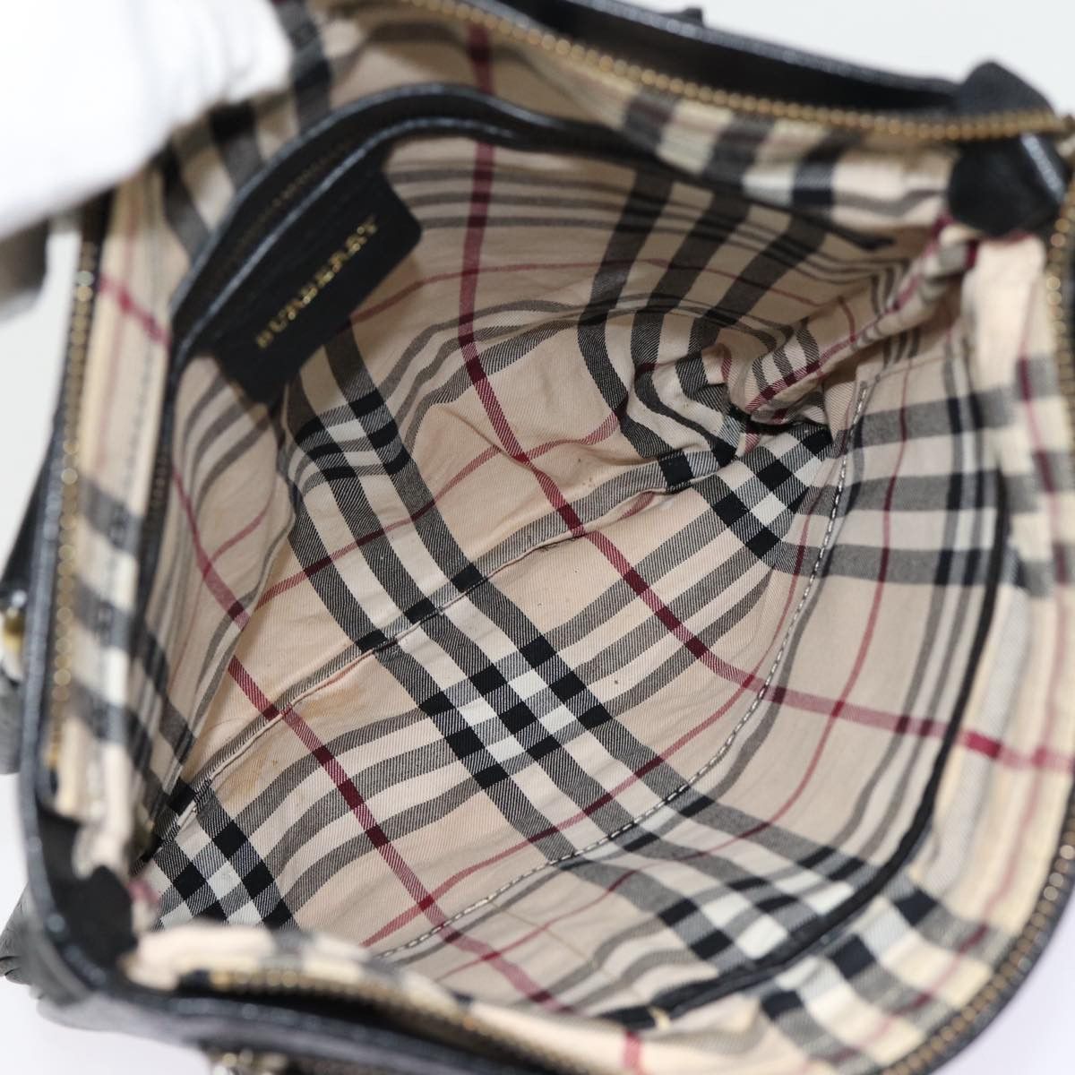 Burberry Black Leather Shoulder Bag (Pre-Owned) Size ONE SIZE - 6 Thumbnail
